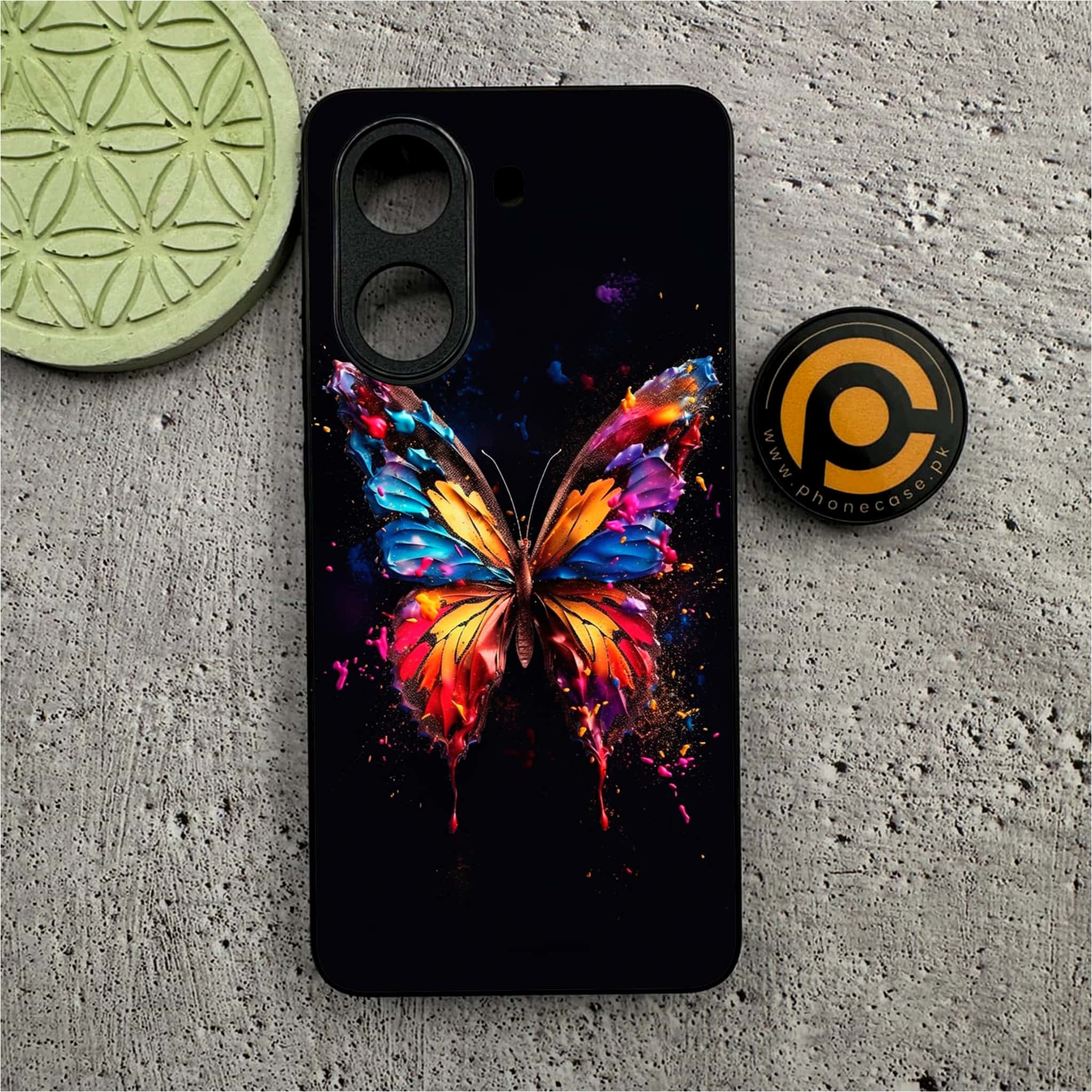 Xiaomi Poco X7 Pro 5G - Butterflies Design Series - Premium Metal  Printed soft Bumper shock Proof Case