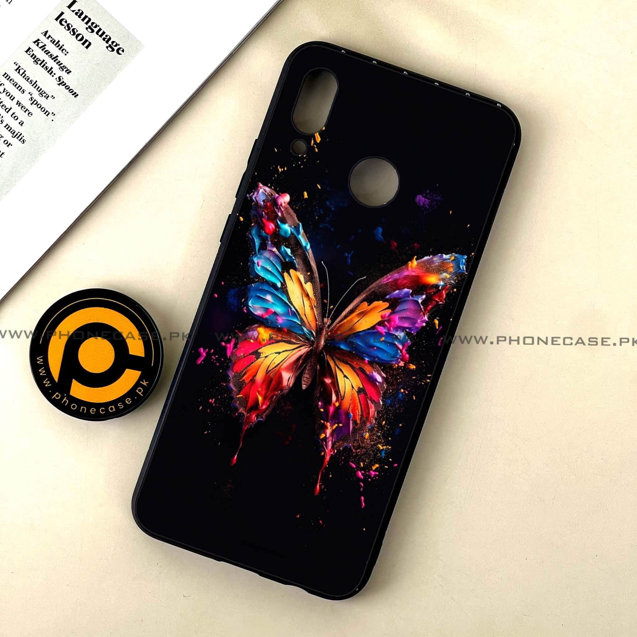 Huawei Nova 3 - Butterflies Design Series - Premium Printed Glass soft Bumper shock Proof Case