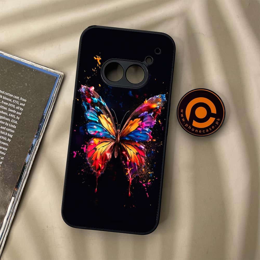 Nothing Phone (2a) - Butterflies Design Series - Premium Metal Printed soft Bumper Shock Proof Case