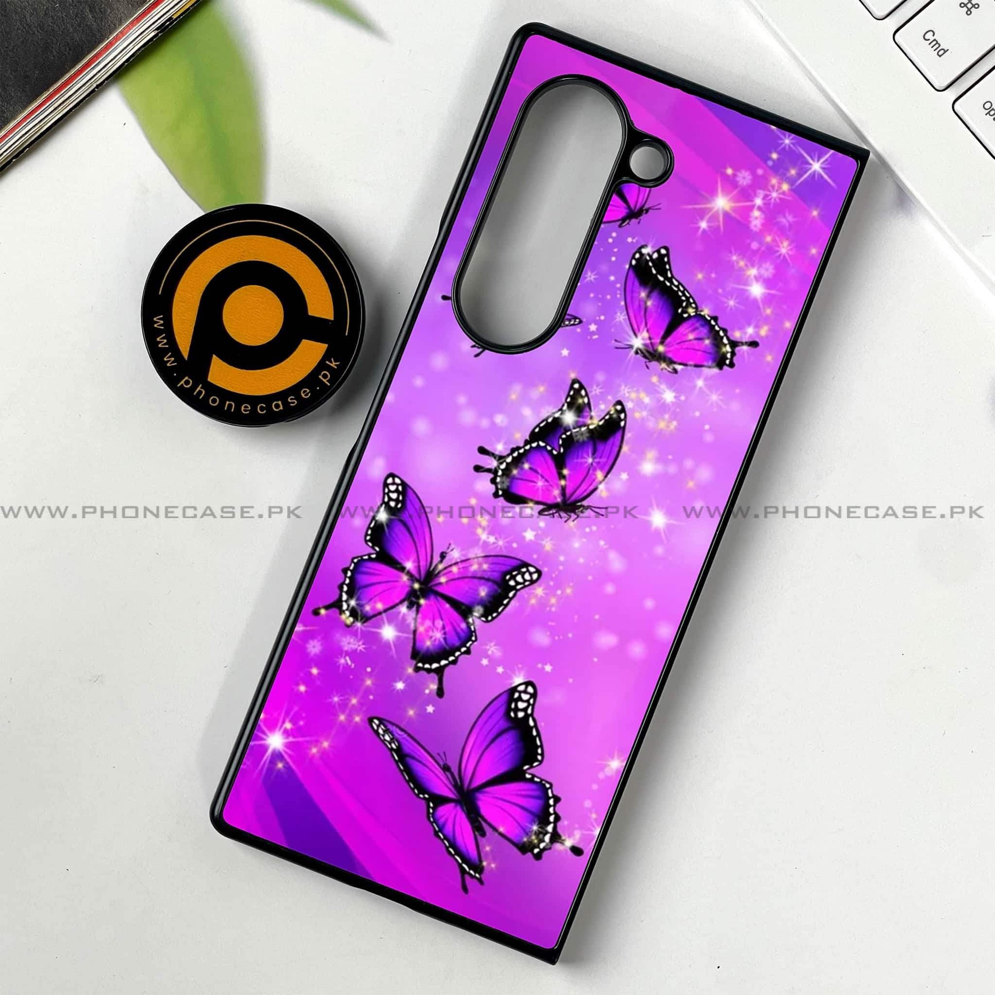 Samsung Galaxy Z Fold 6 - Butterflies Design - Premium Printed Metal soft Bumper shock Proof Case