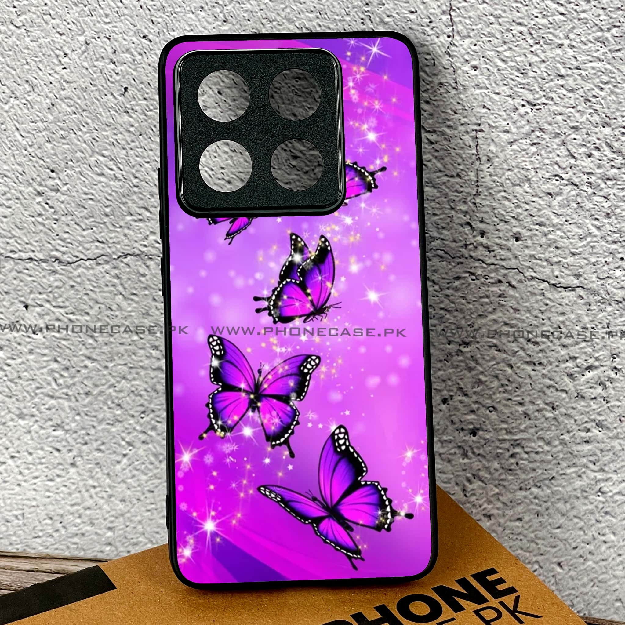 Xiaomi 14T - Butterflies Design Series - Premium Printed Glass soft Bumper shock Proof Case