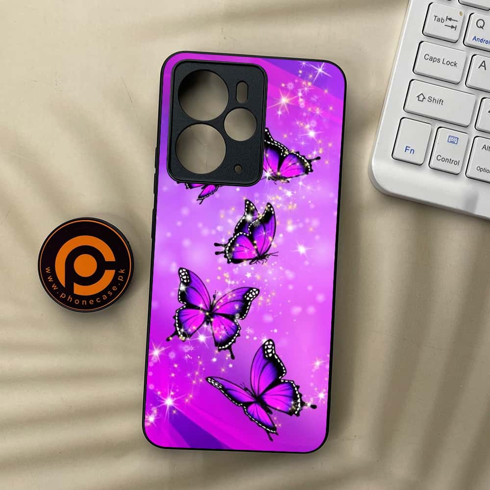 Realme 14 5G - Butterflies Design Series - Premium Metal Printed soft Bumper Shock Proof Case