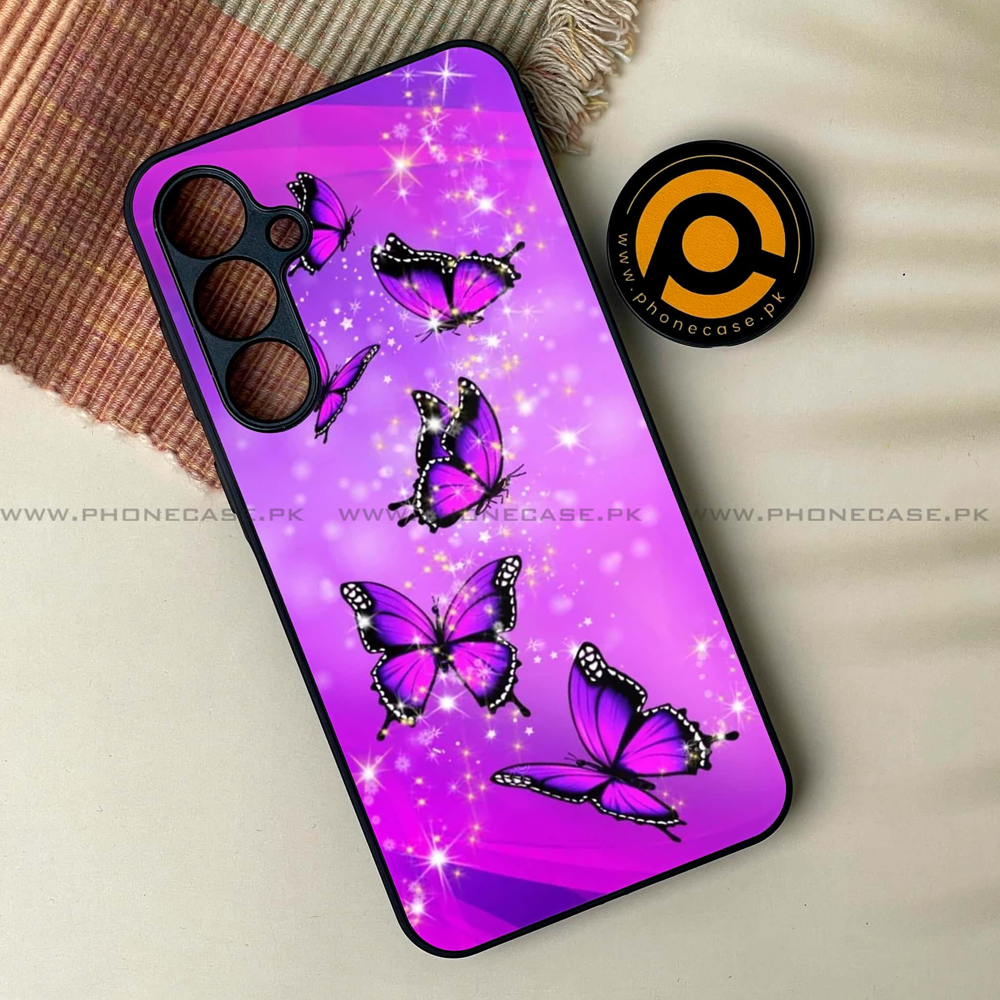 Samsung Galaxy A25 - Butterflies Design - Premium Printed Glass soft Bumper shock Proof Case