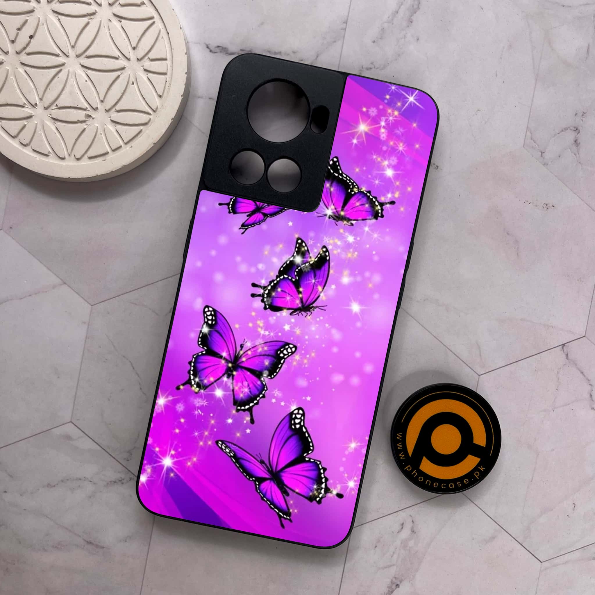 OnePlus 10R - Butterflies Design - Premium Metal Printed soft Bumper shock Proof Case