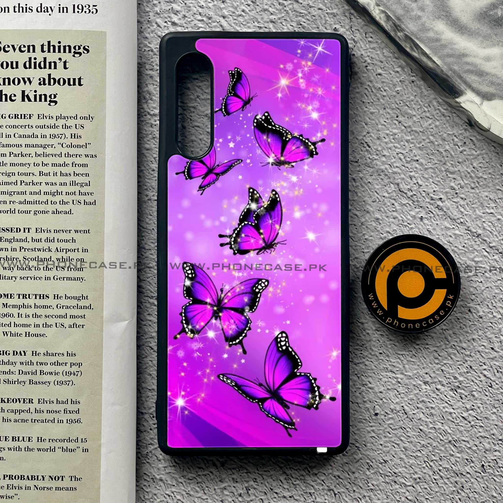 LG G9 - Butterflies Design Series - Premium Metal Printed soft Bumper shock Proof Case