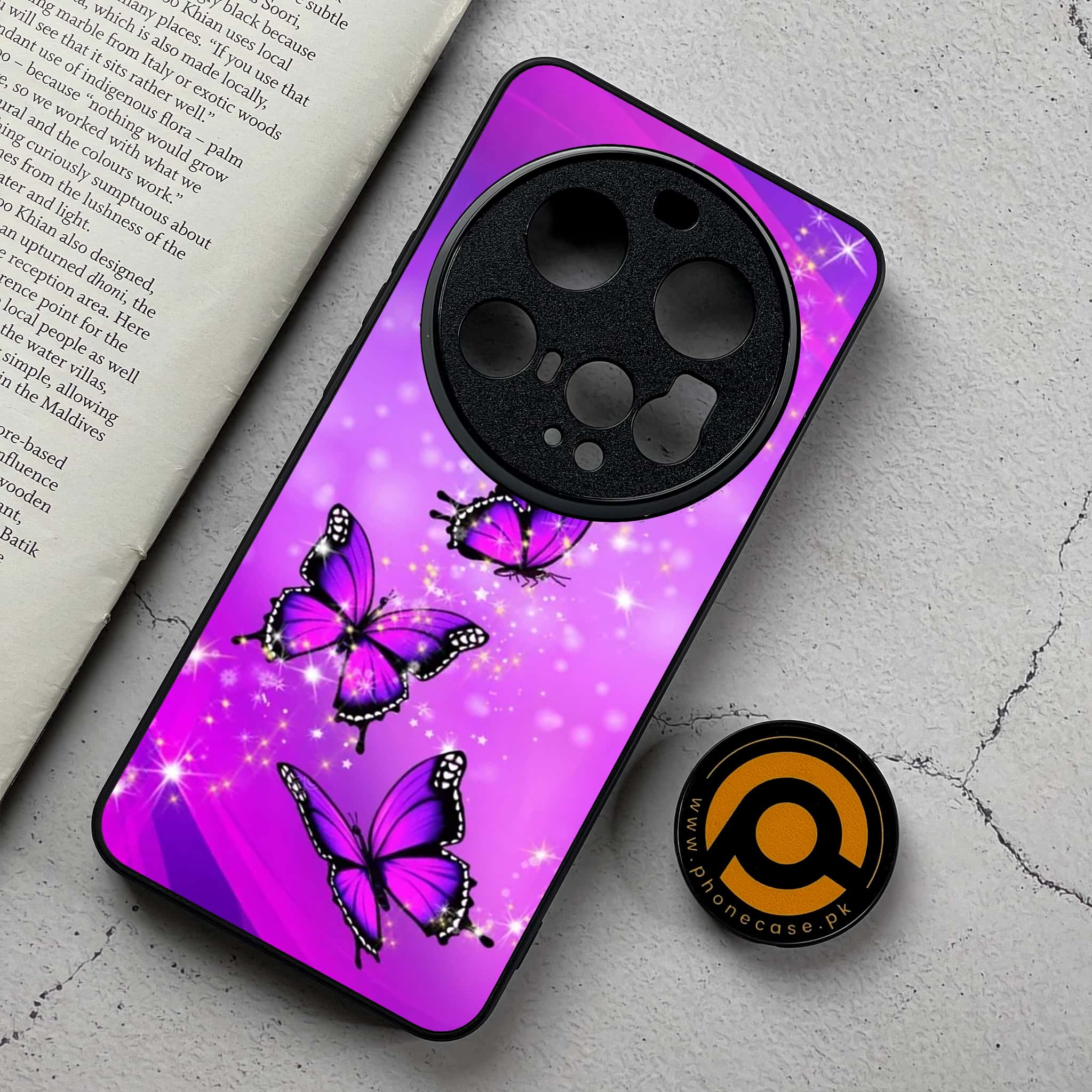 Xiaomi 15 Ultra - Butterflies Design Series - Premium Metal Printed Soft Bumper Shockproof Case
