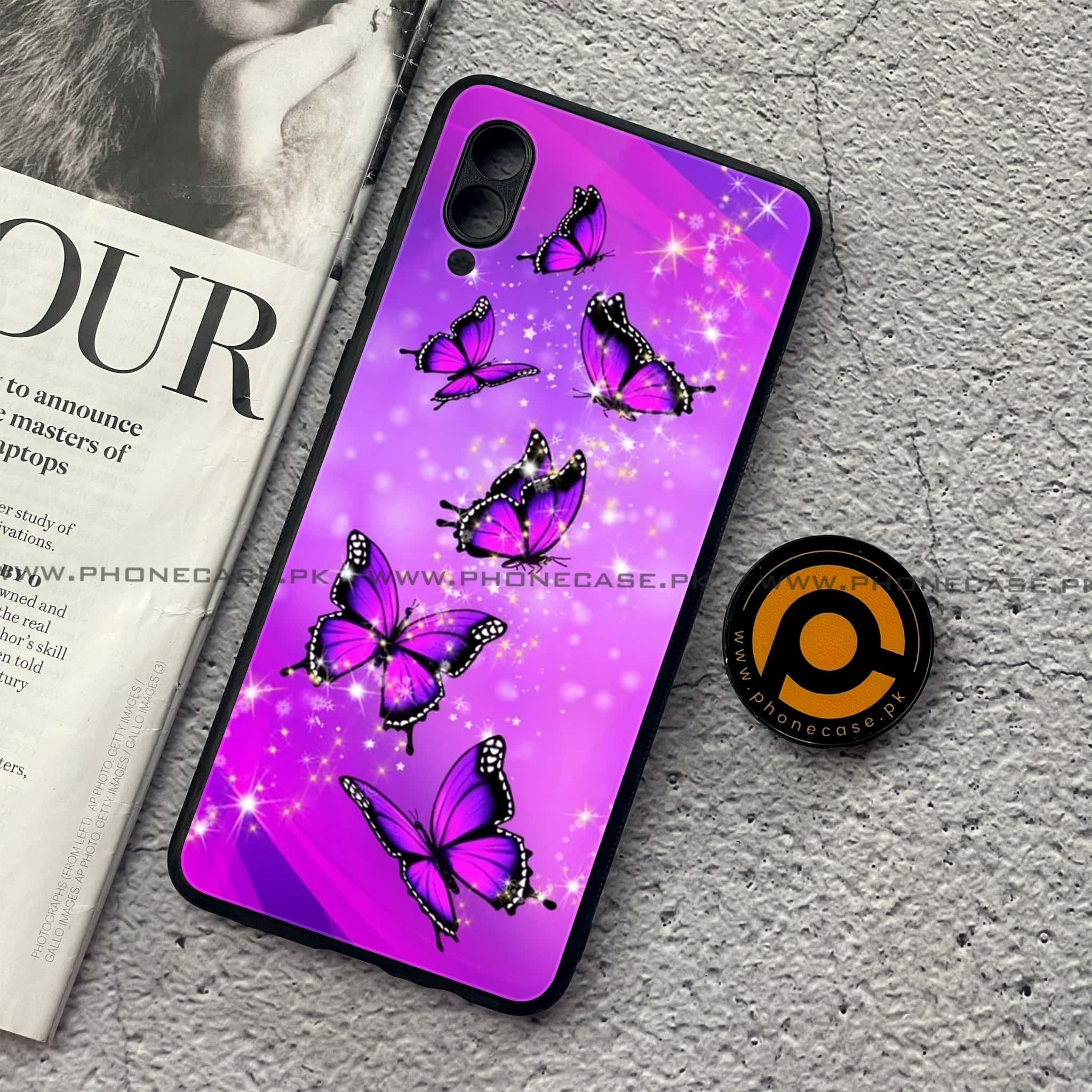 Samsung Galaxy A02 - Butterflies Design Series - Premium Printed Metal soft Bumper shock Proof Case