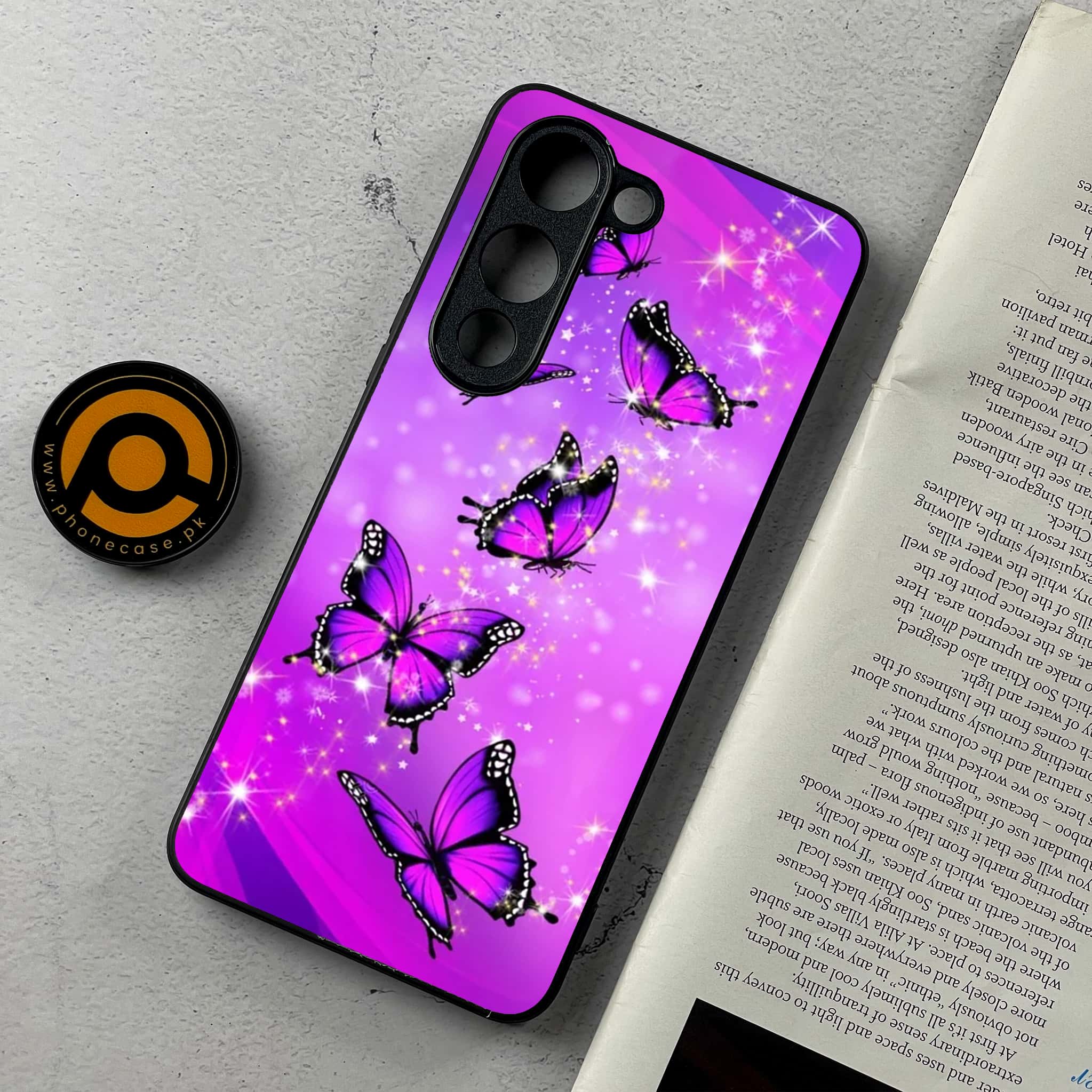 Vivo Y04 - Butterflies Design - Premium Metal Printed Soft Bumper Shockproof Case