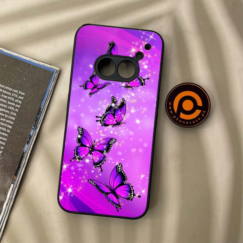 Nothing Phone (2a) - Butterflies Design Series - Premium Metal Printed soft Bumper Shock Proof Case