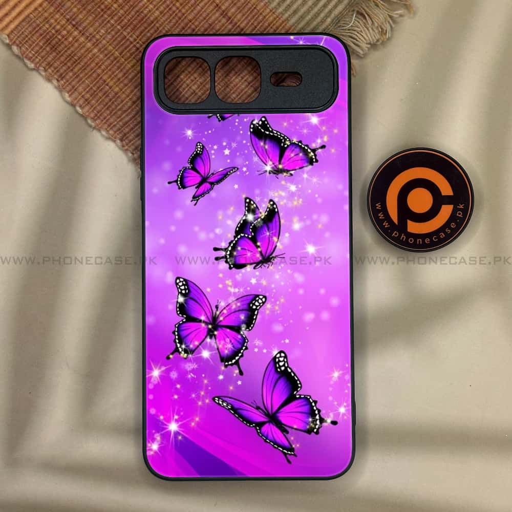 Infinix Smart 10 Plus - Butterflies Design Series - Premium Metal Printed soft Bumper shock Proof Case