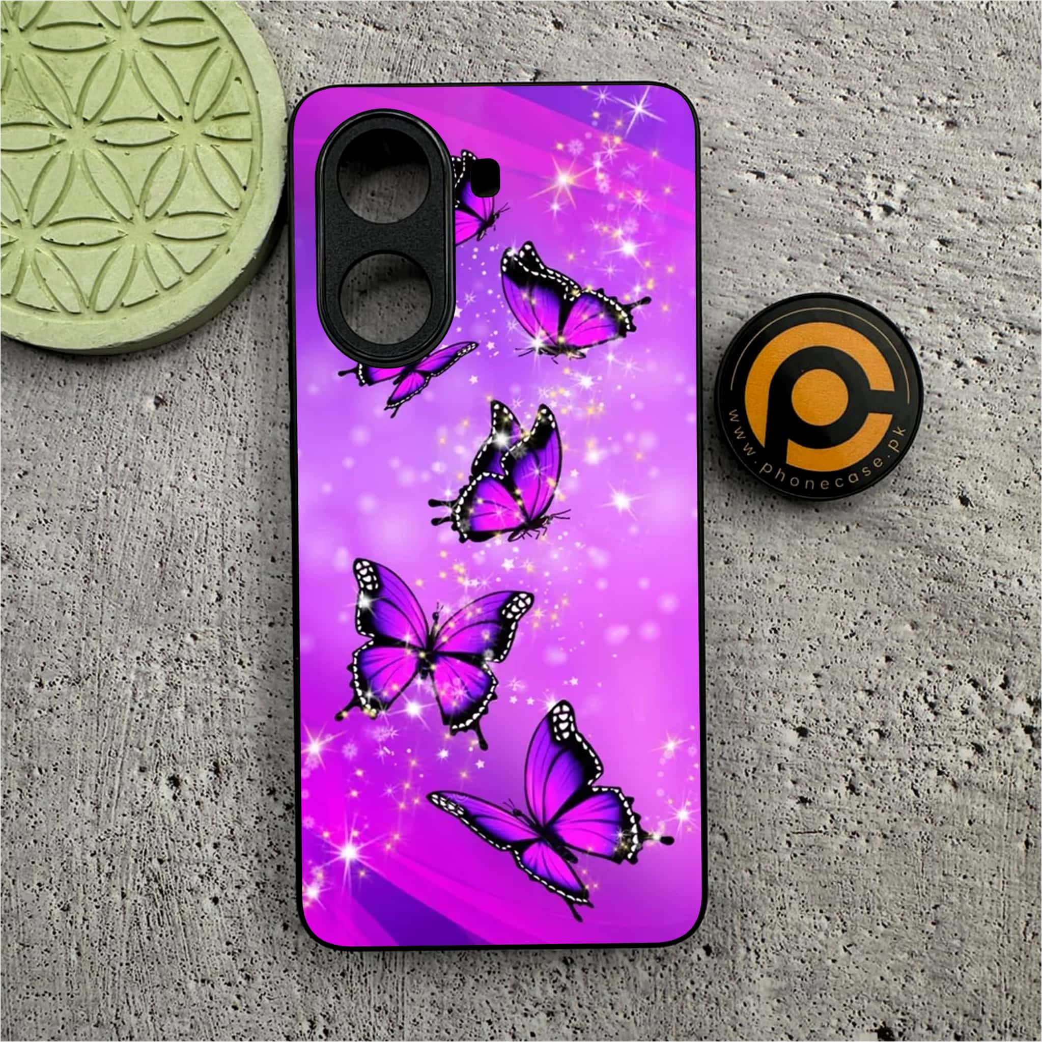 Xiaomi Poco X7 Pro 5G - Butterflies Design Series - Premium Metal  Printed soft Bumper shock Proof Case