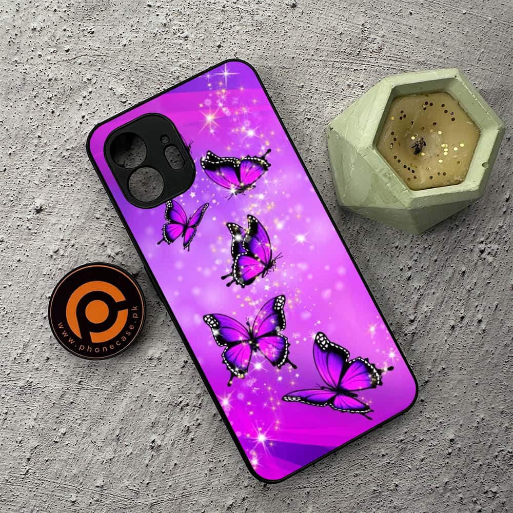 Nothing Phone 2 - Butterflies Design Series - Premium Metal  Printed soft Bumper shock Proof Case