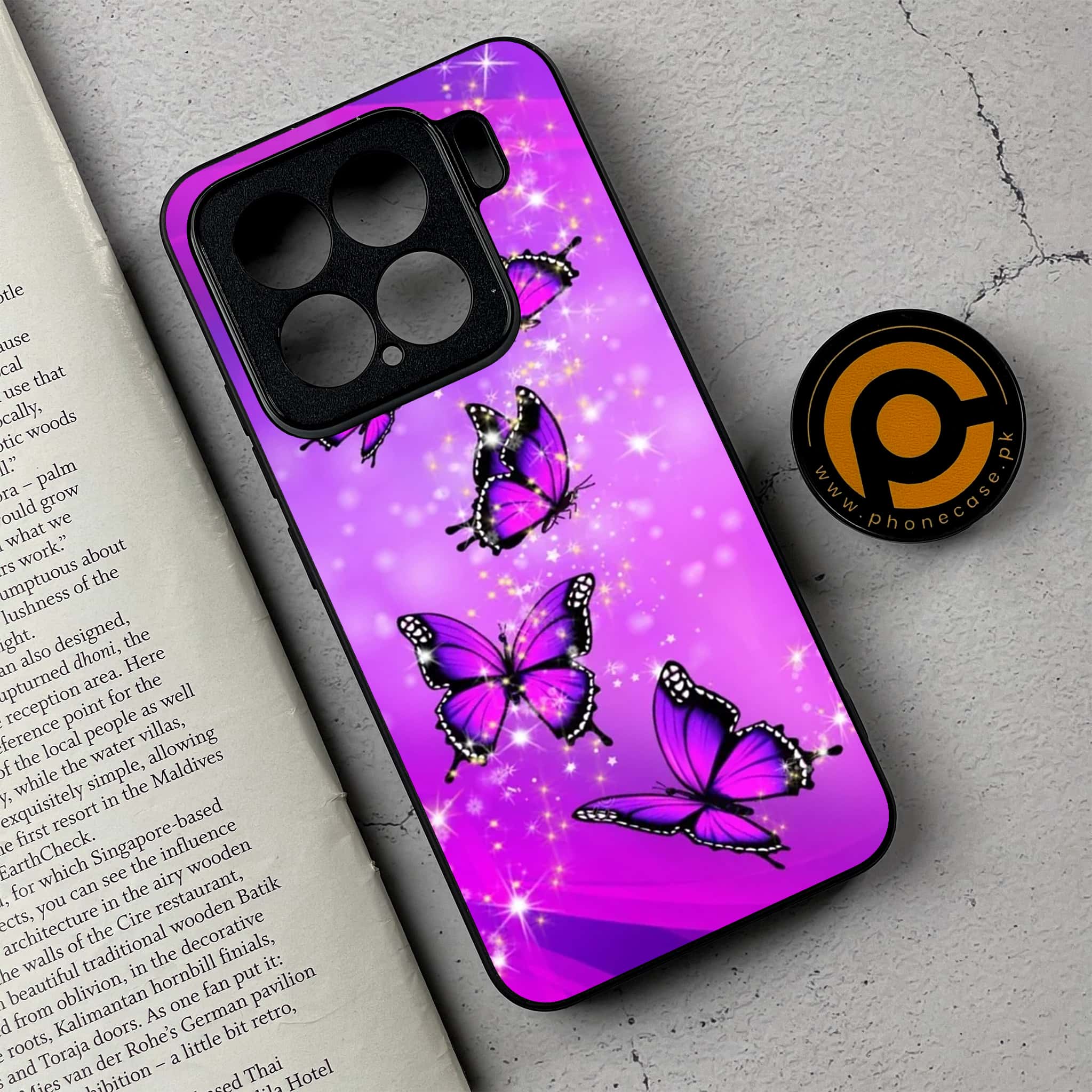 Xiaomi 15 - Butterflies Design - Premium Metal Printed soft Bumper shock Proof Case