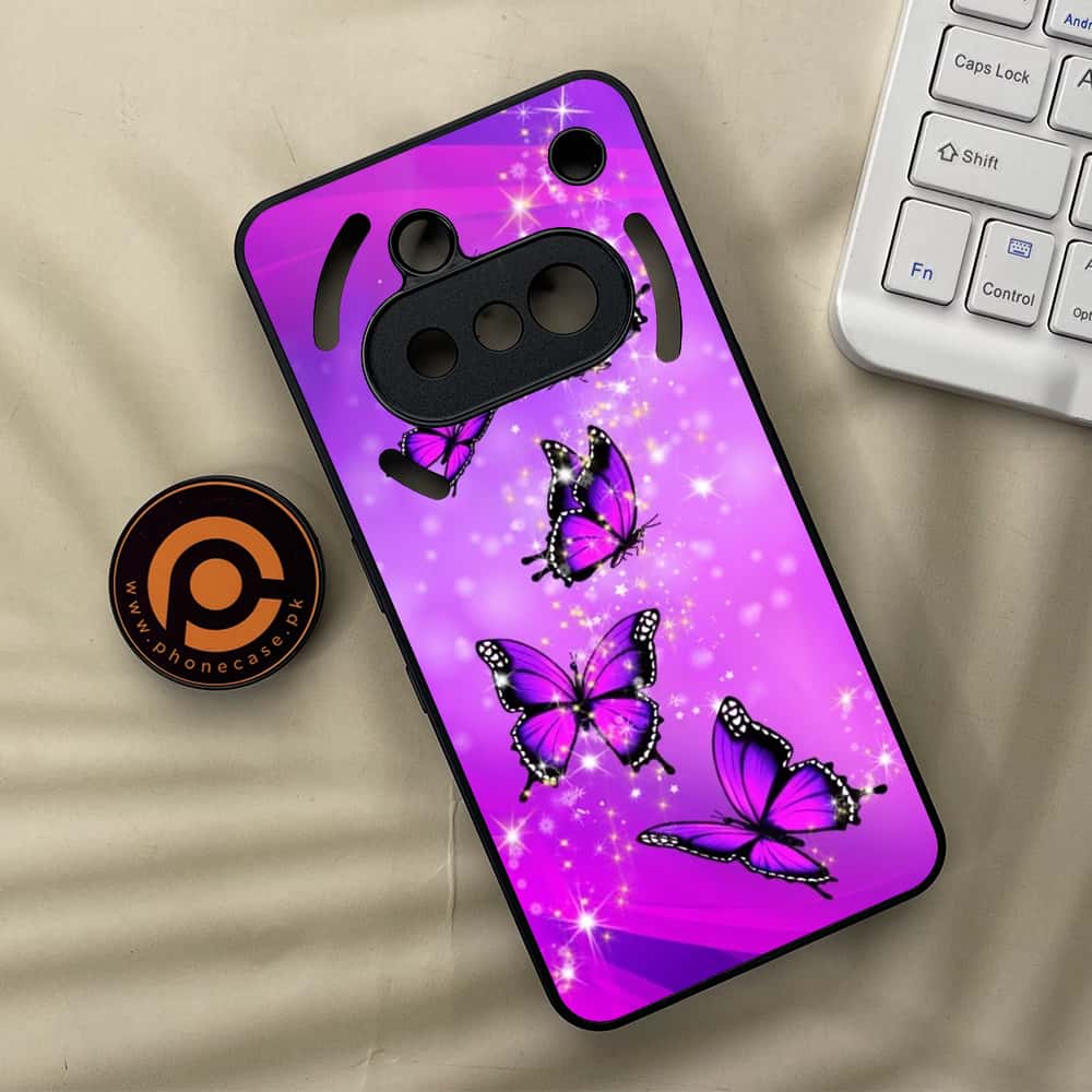 Nothing Phone 3a - Butterflies Design Series - Premium Metal  Printed soft Bumper shock Proof Case