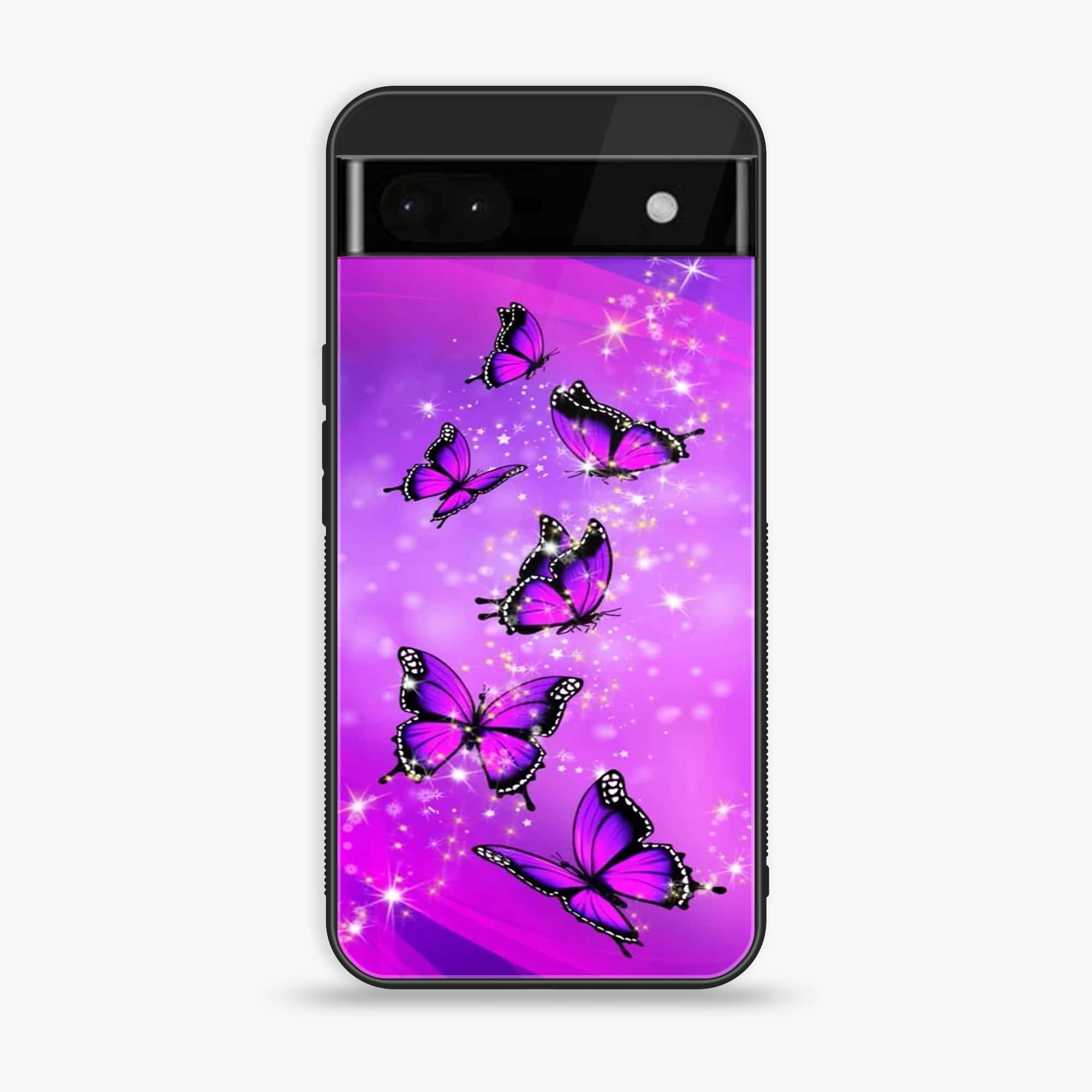 Google Pixel 6A - Butterflies Design - Premium Metal Printed soft Bumper Shock Proof Case