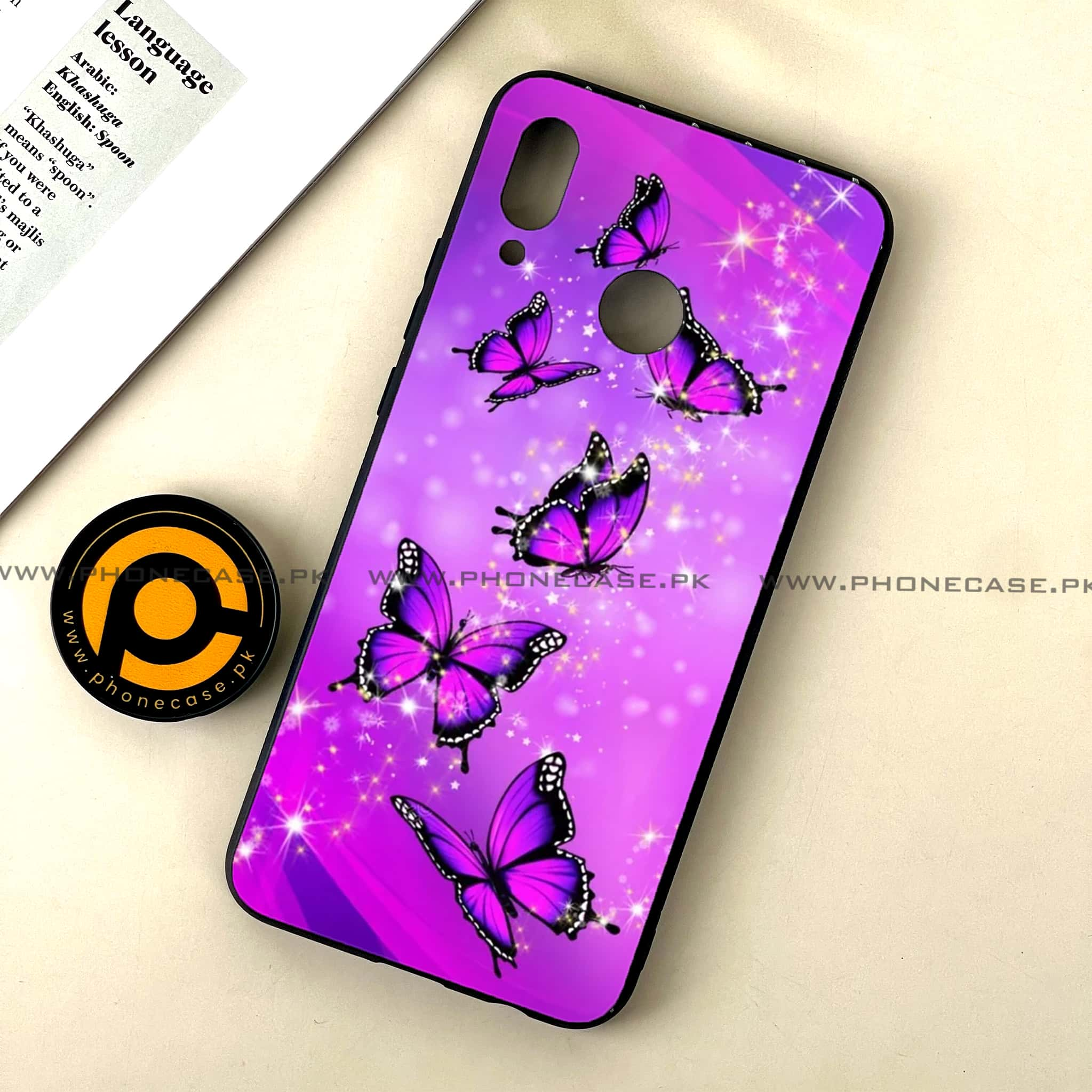 Huawei Nova 3 - Butterflies Design Series - Premium Printed Glass soft Bumper shock Proof Case