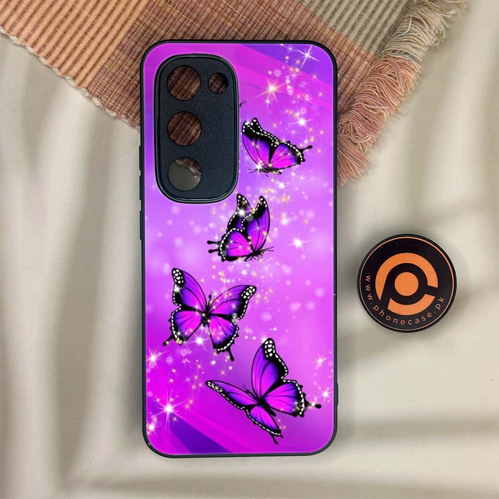 Tecno Spark 40 Pro Plus - Butterflies Design Series - Premium Metal Printed soft Bumper shock Proof Case