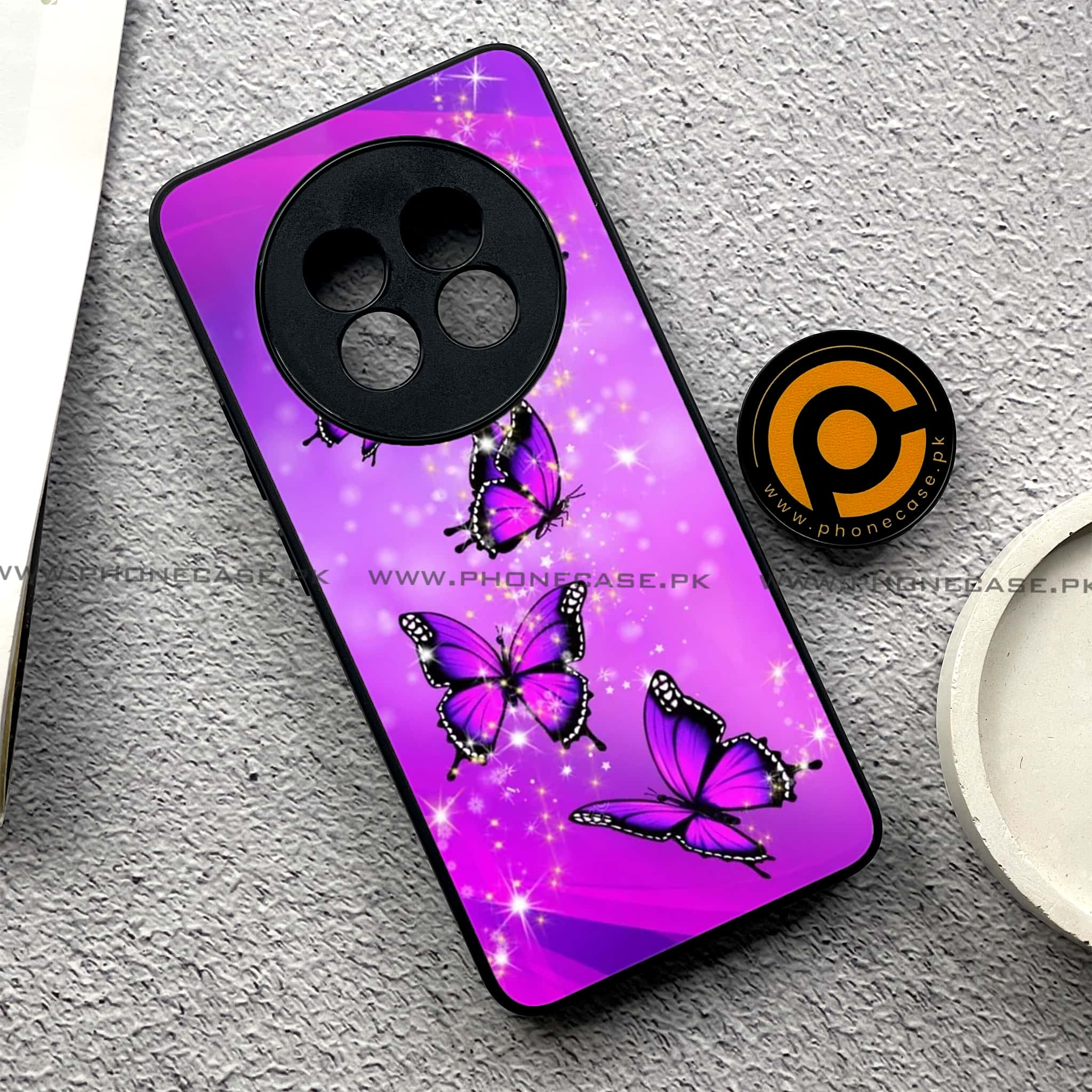 Realme 13 Plus - Butterflies Design - Premium Printed Metal soft Bumper shock Proof Case