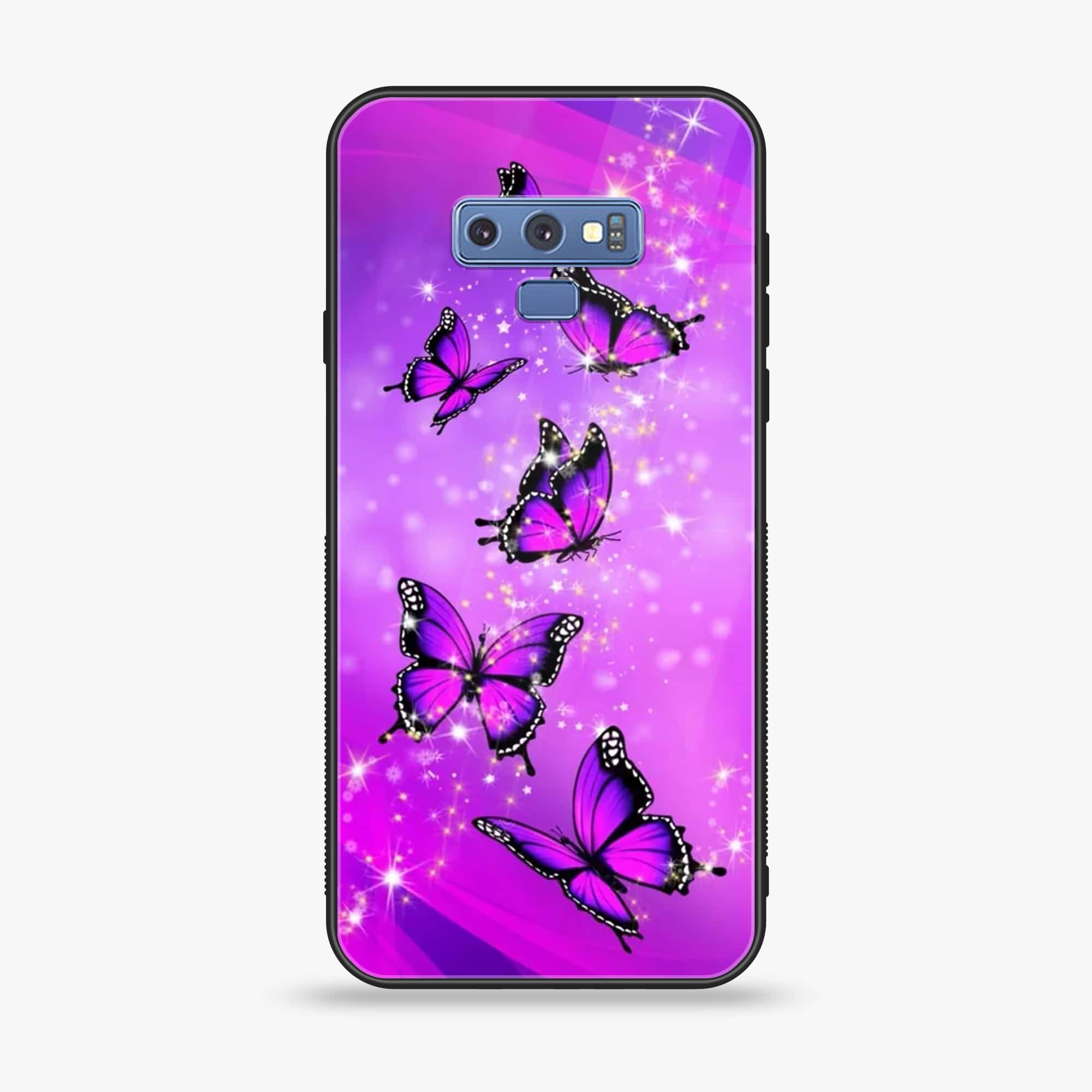 Samsung Galaxy Note 9 - Butterflies Design Series - Premium Printed Glass soft Bumper shock Proof Case