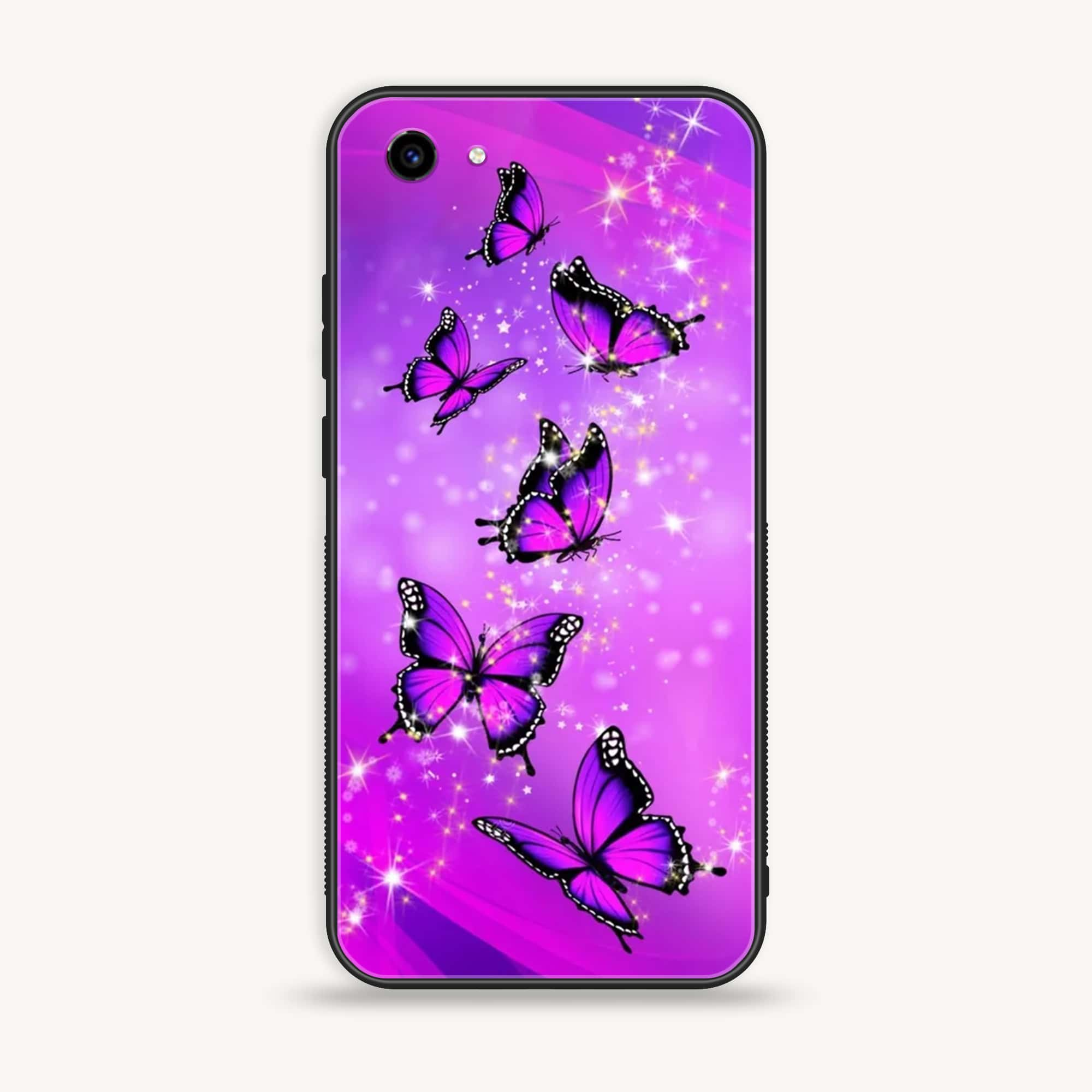 Vivo Y83 - Butterflies Design Series - Premium Printed Glass soft Bumper shock Proof Case