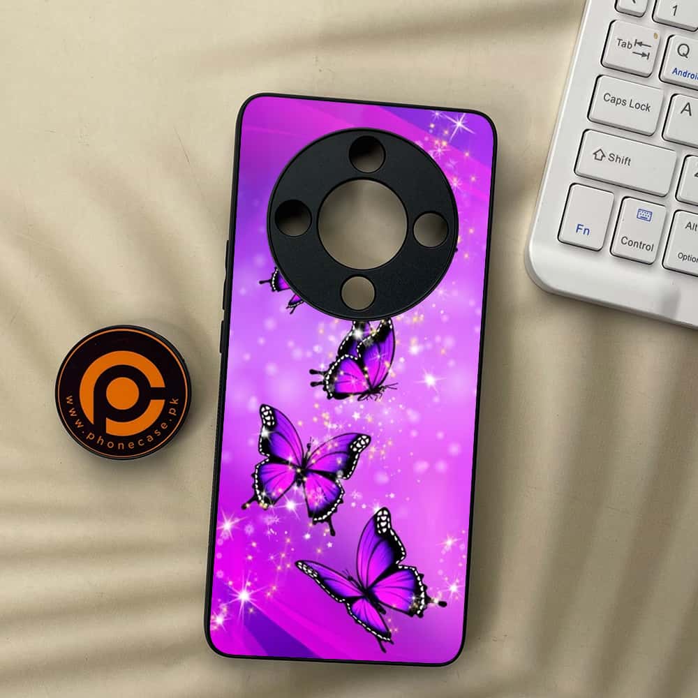 HONOR X9b 5G - Butterflies Design Series - Premium Metal  Printed soft Bumper shock Proof Case