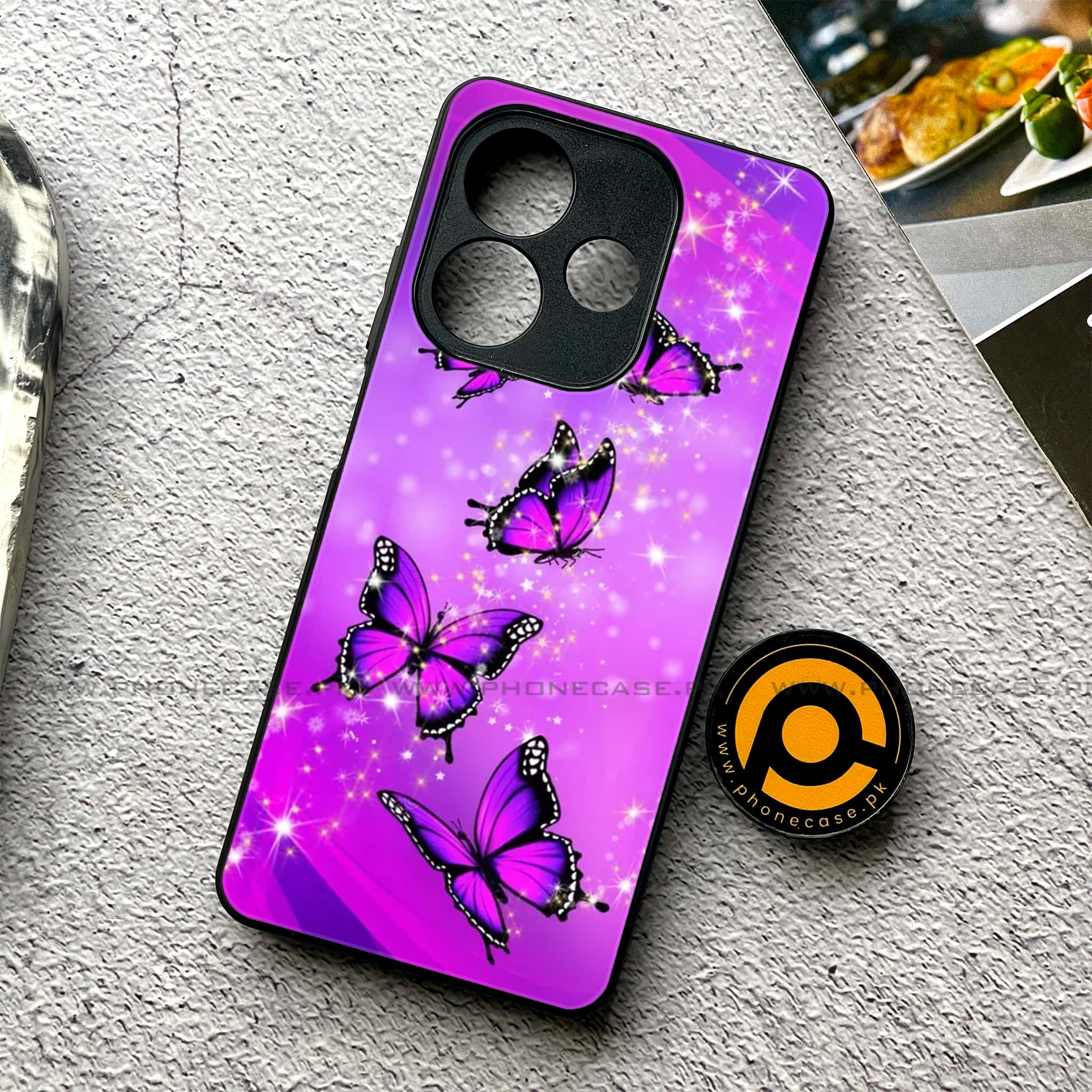 Oppo A5 Pro - Butterflies Design - Premium Metal Printed soft Bumper shock Proof Case  Biohazard Sign Series
