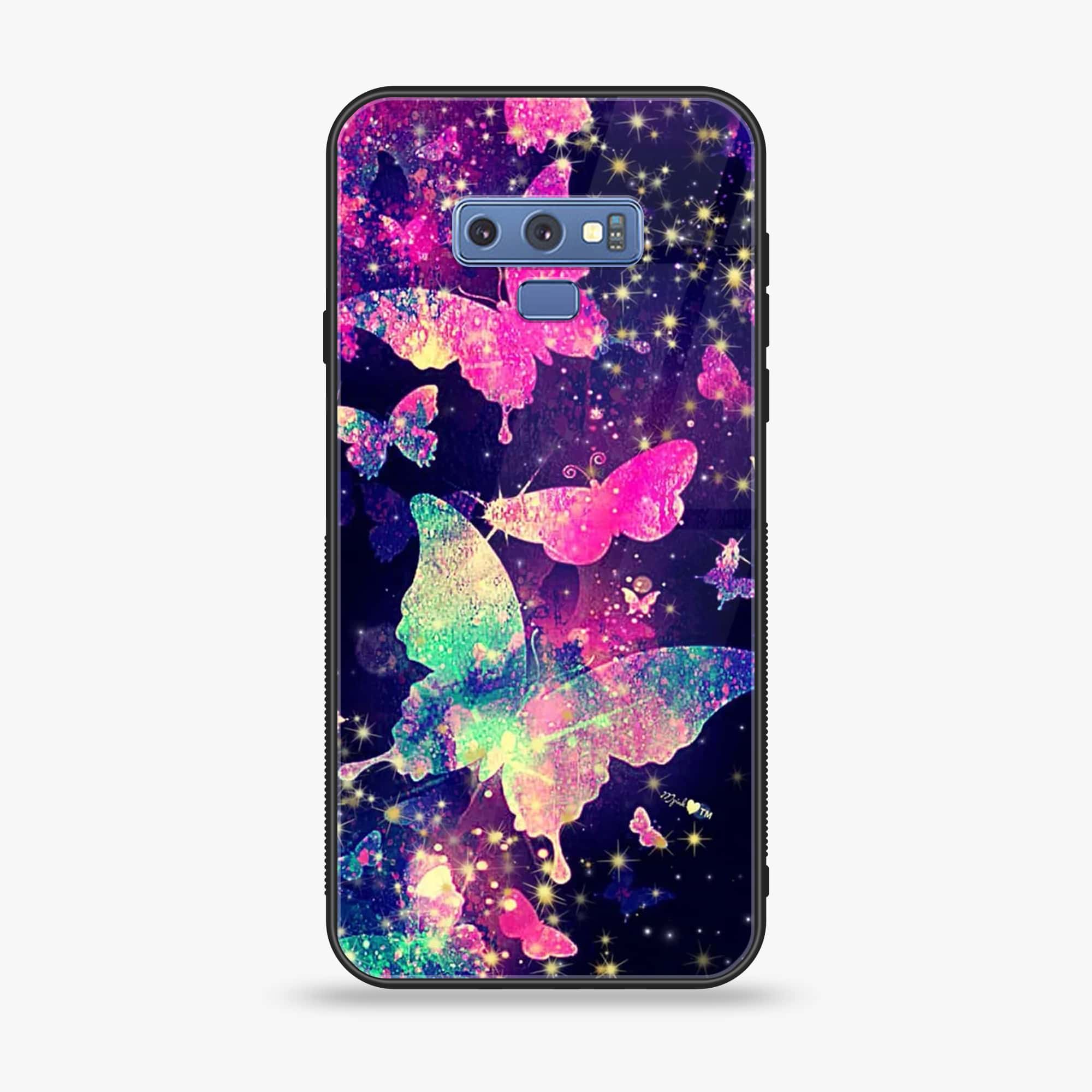 Samsung Galaxy Note 9 - Butterflies Design Series - Premium Printed Glass soft Bumper shock Proof Case