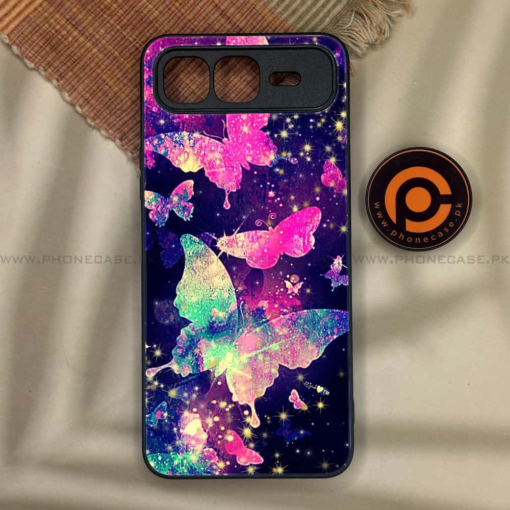 Infinix Smart 10 Plus - Butterflies Design Series - Premium Metal Printed soft Bumper shock Proof Case