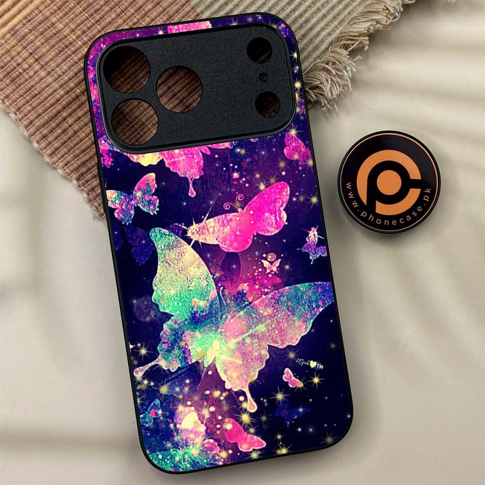 iPhone 17 Pro Max - Butterflies Design Series - Premium Metal Printed soft Bumper shock Proof Case
