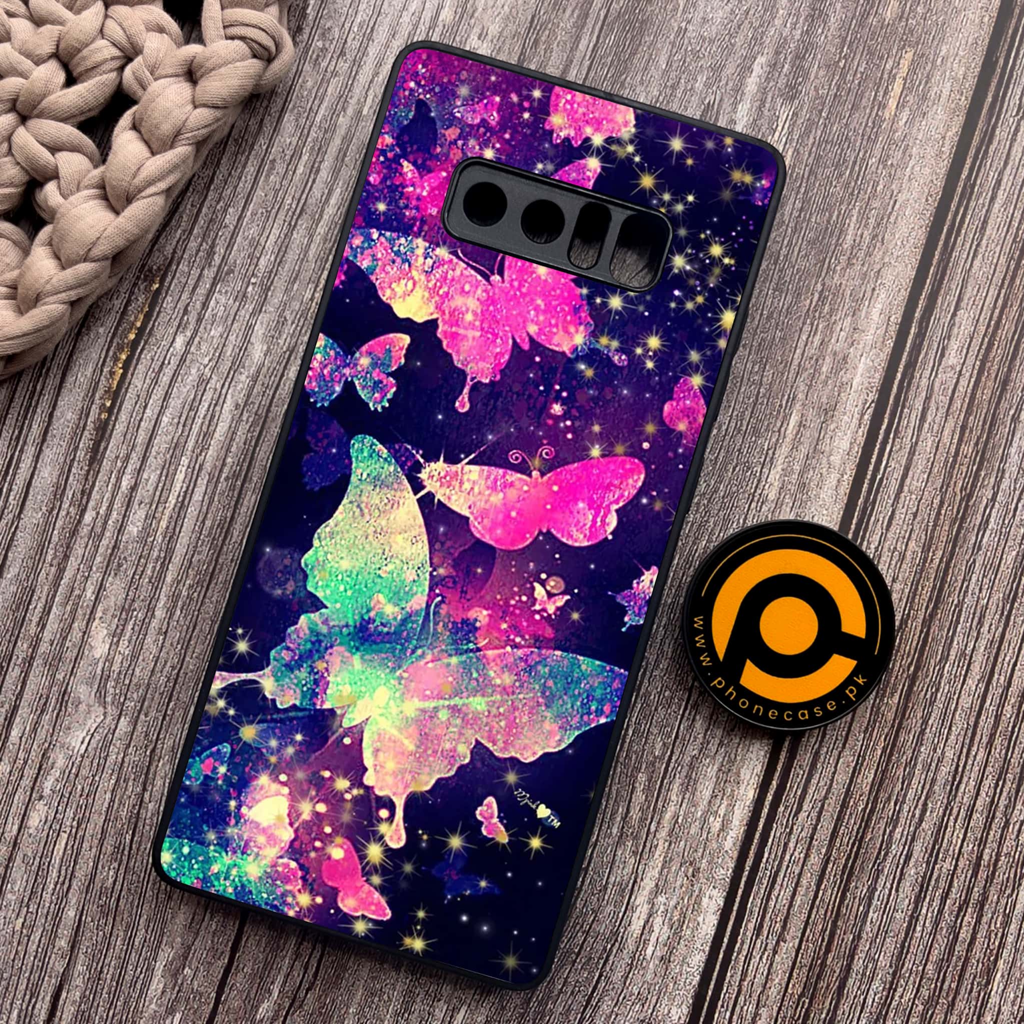 Samsung Galaxy Note 8 - Butterflies Design Series - Premium Metal Printed soft Bumper shock Proof Case