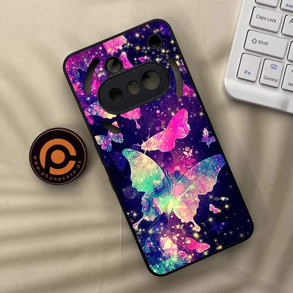 Nothing Phone 3a - Butterflies Design Series - Premium Metal  Printed soft Bumper shock Proof Case