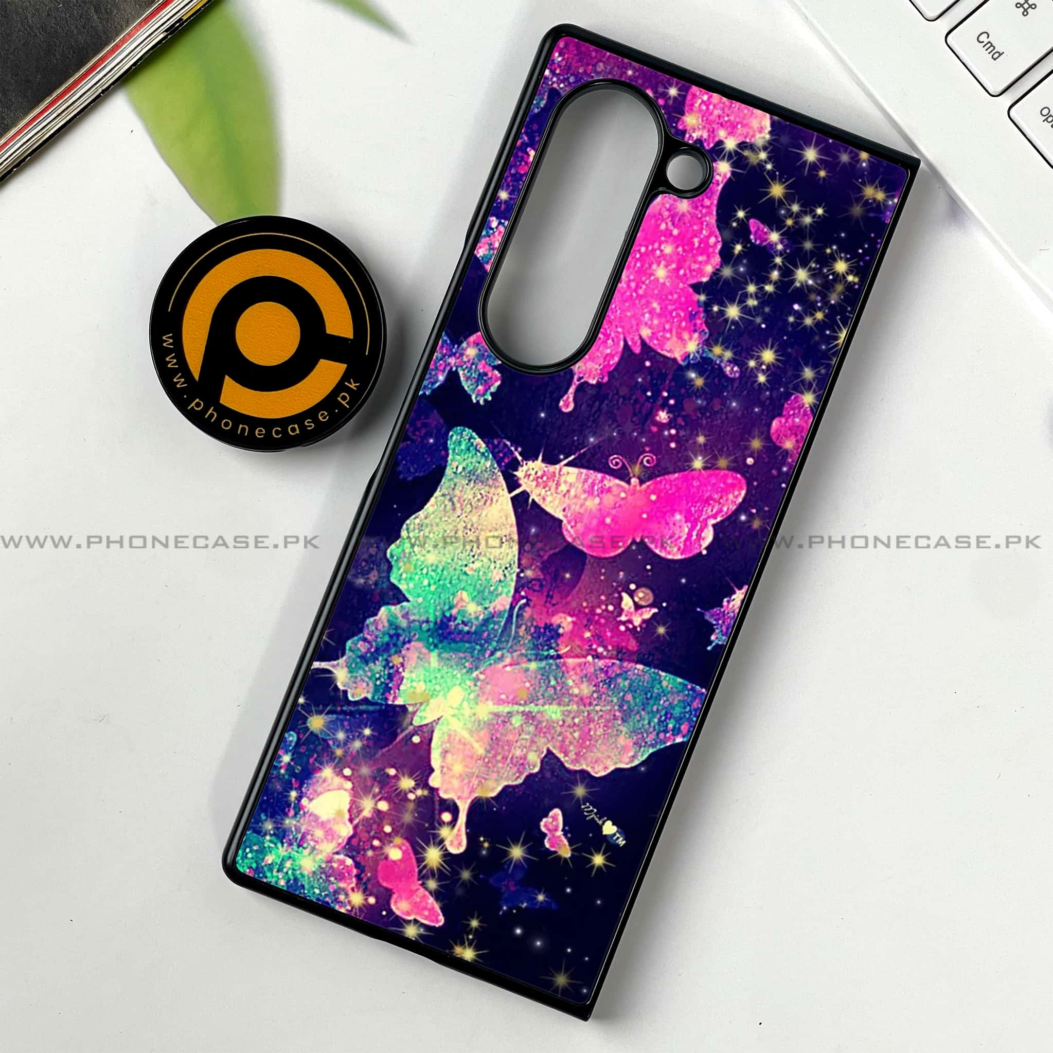 Samsung Galaxy Z Fold 6 - Butterflies Design - Premium Printed Metal soft Bumper shock Proof Case