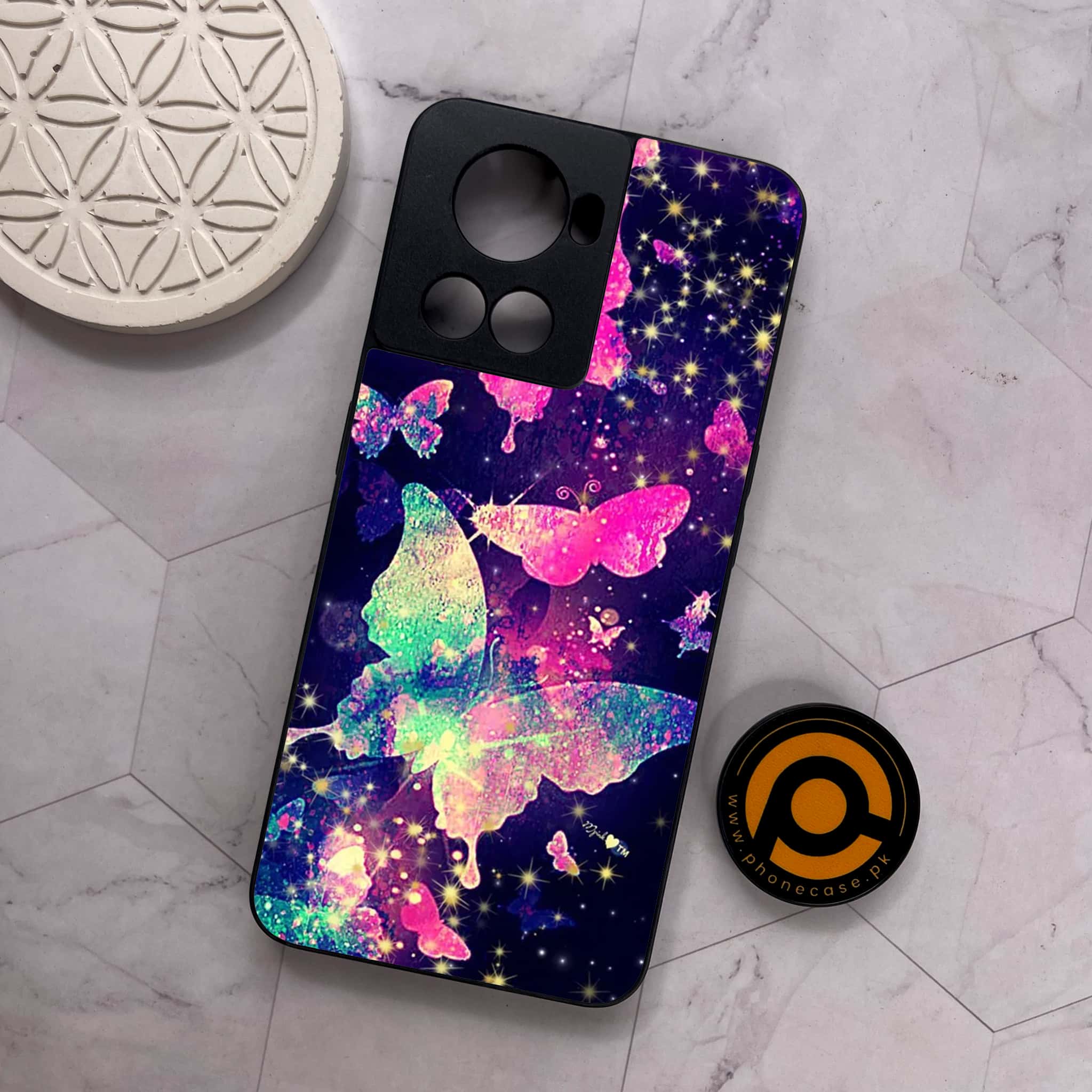 OnePlus 10R - Butterflies Design - Premium Metal Printed soft Bumper shock Proof Case
