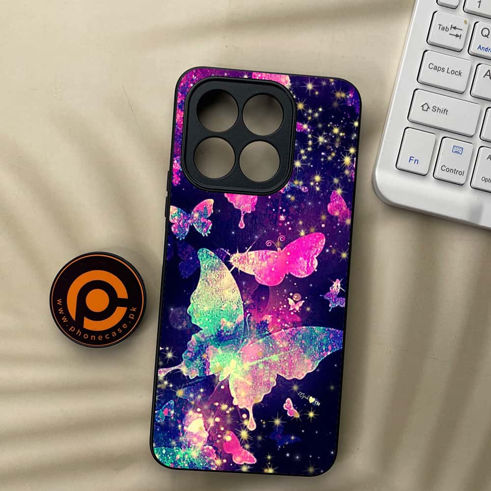 Honor X5b Plus - Butterflies Design Series - Premium Metal  Printed soft Bumper shock Proof Case