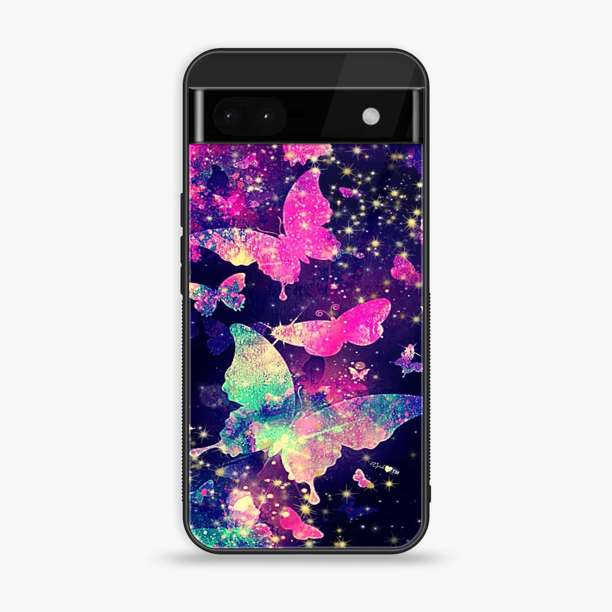Google Pixel 6A - Butterflies Design - Premium Metal Printed soft Bumper Shock Proof Case