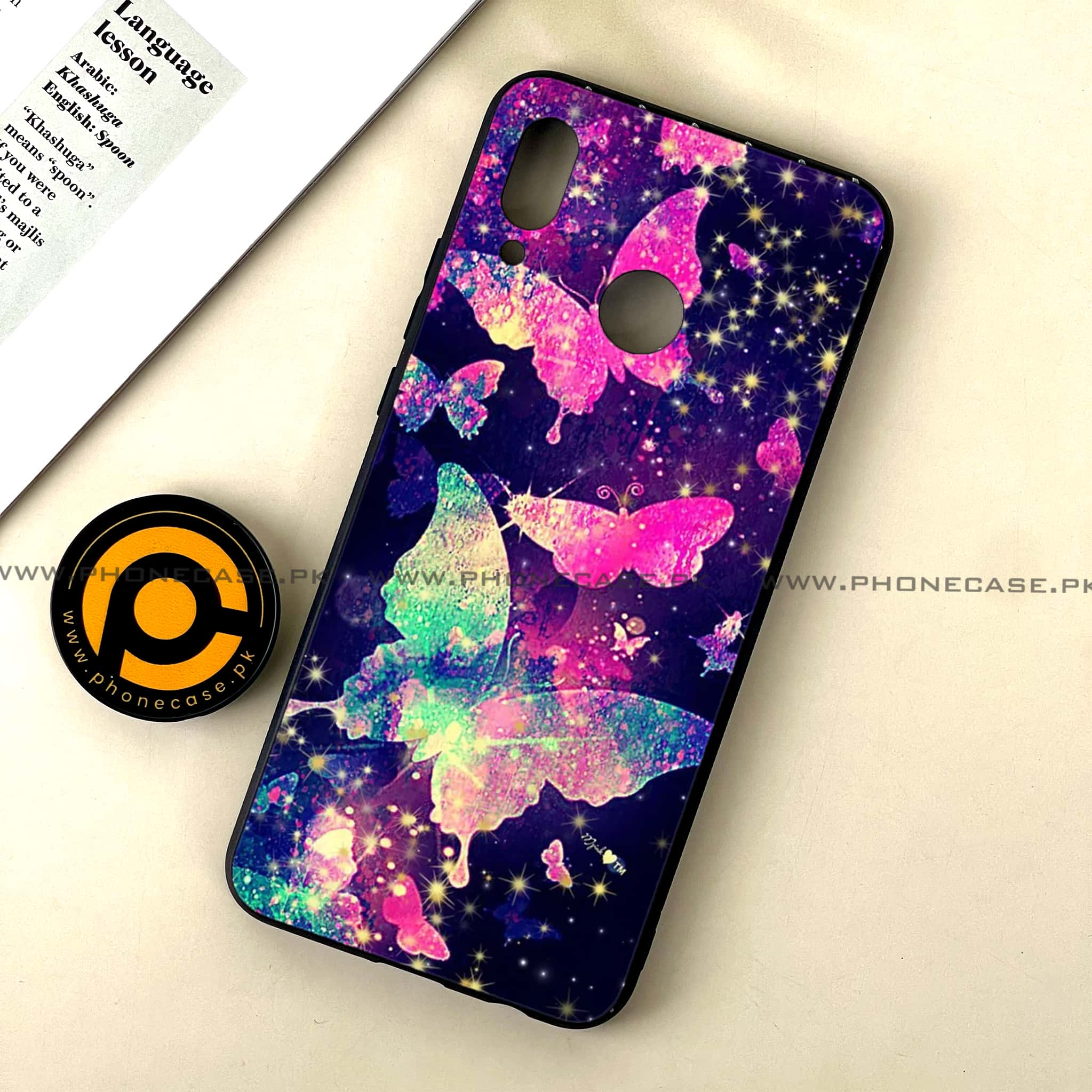 Huawei Nova 3 - Butterflies Design Series - Premium Printed Glass soft Bumper shock Proof Case