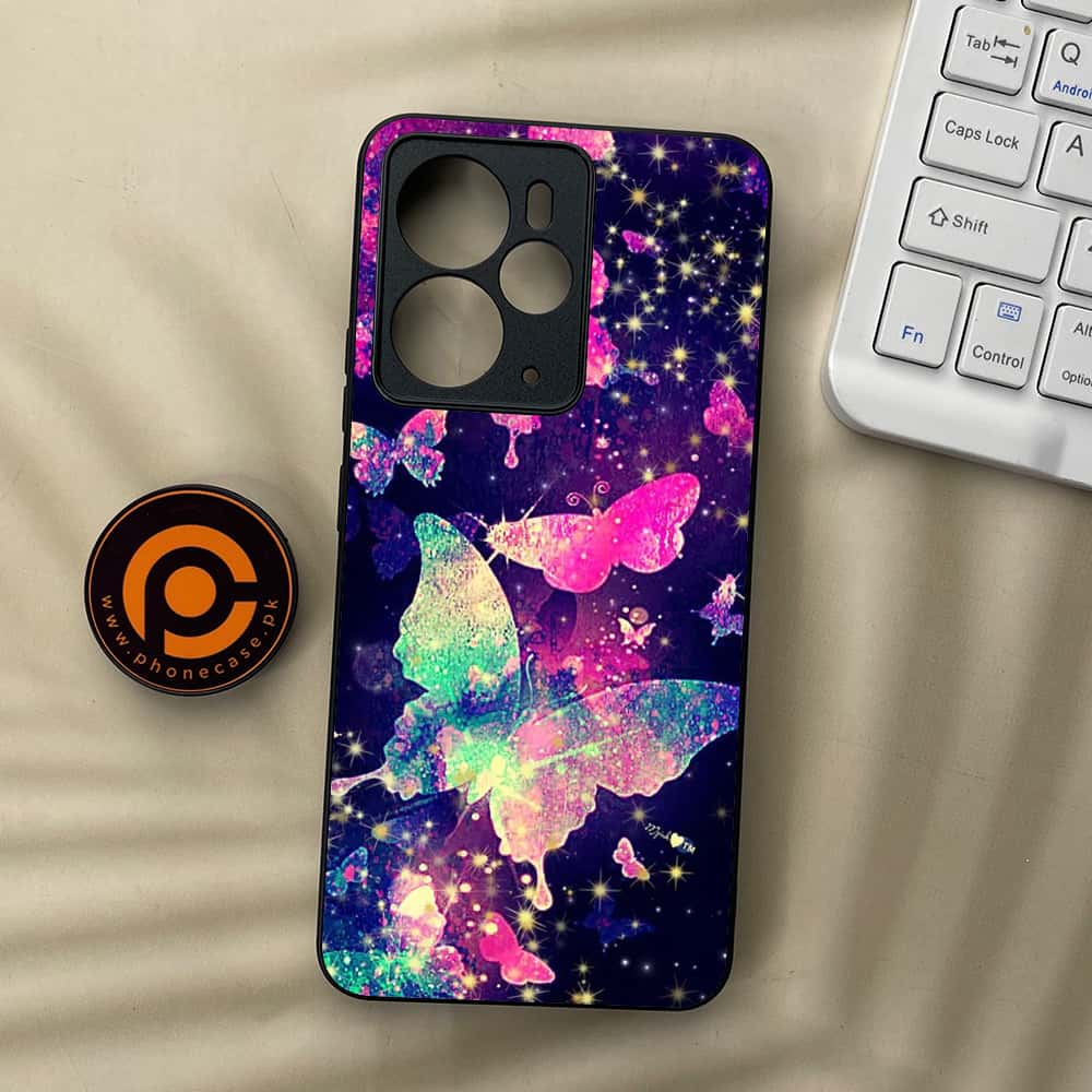 Realme 14 5G - Butterflies Design Series - Premium Metal Printed soft Bumper Shock Proof Case