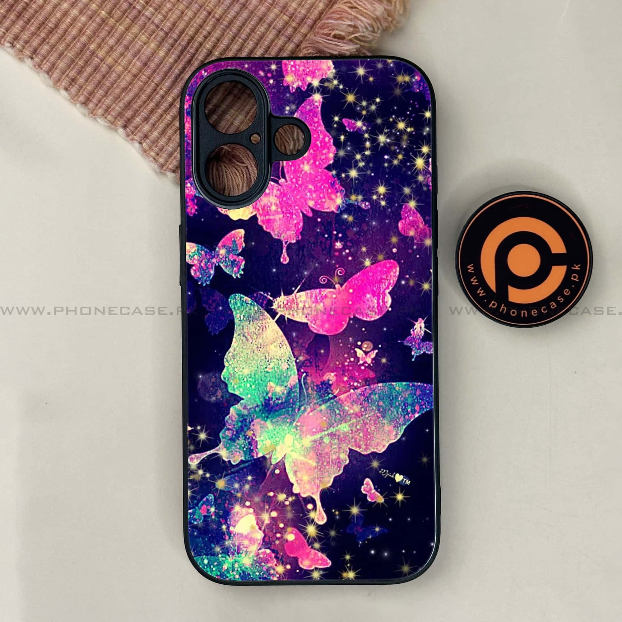 Butterflies Design- Premium Printed Metal soft Bumper shock Proof Case All Models