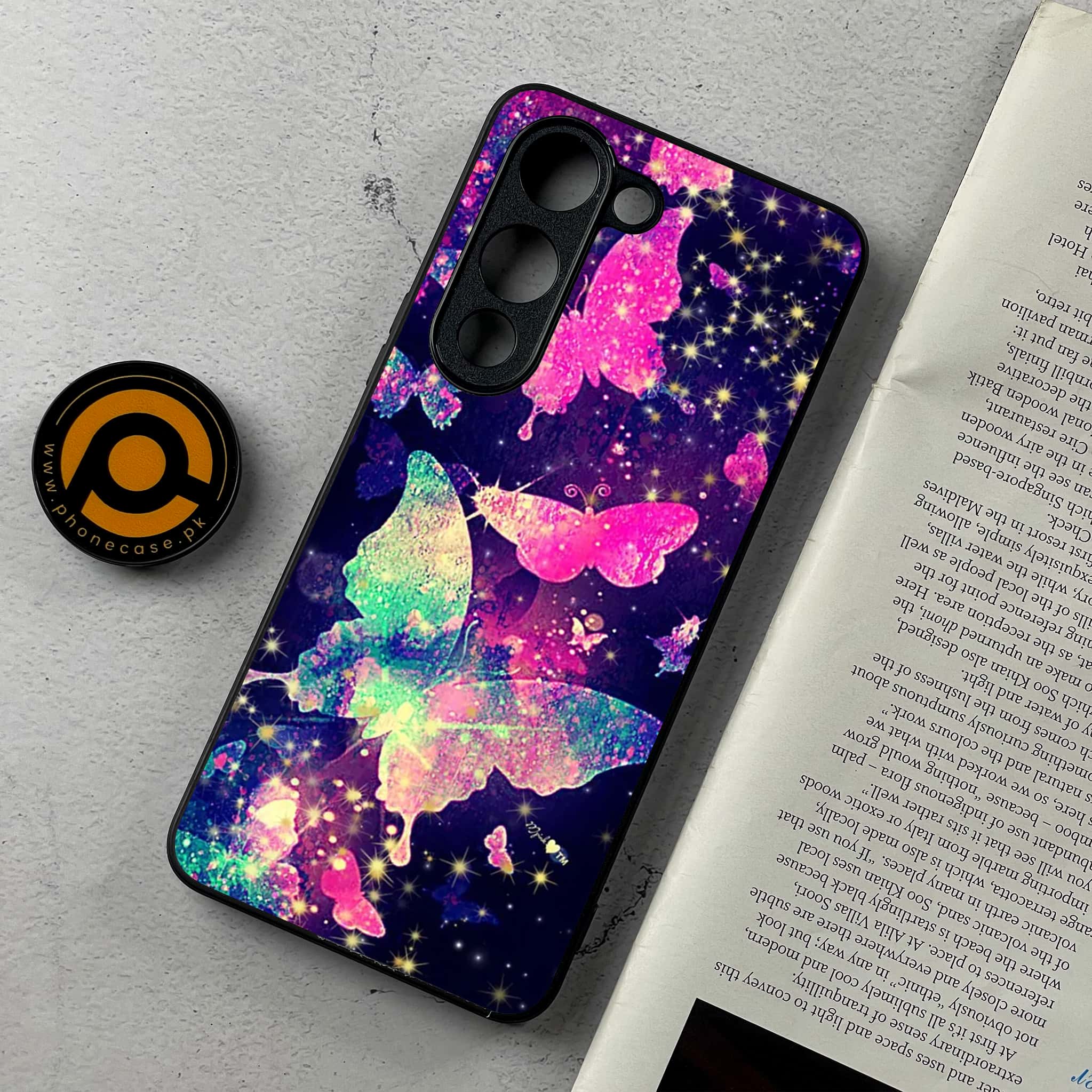 Vivo Y04 - Butterflies Design - Premium Metal Printed Soft Bumper Shockproof Case