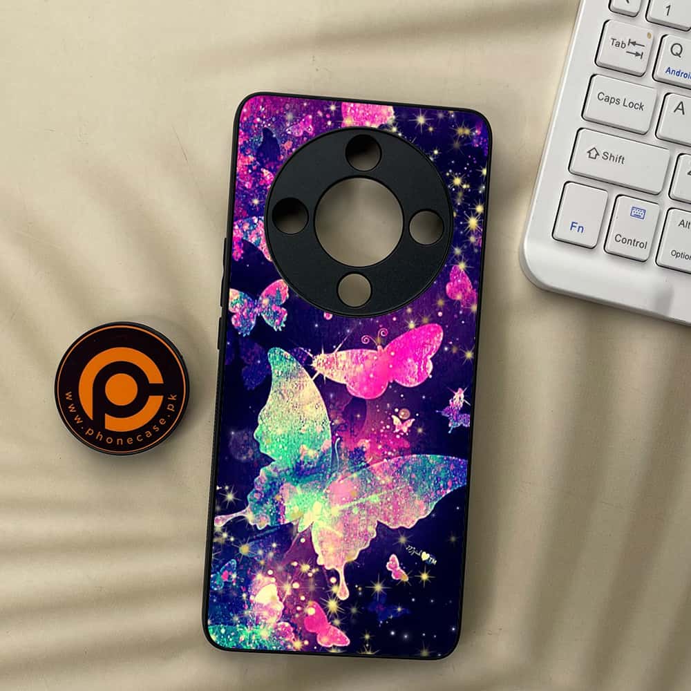 HONOR X9b 5G - Butterflies Design Series - Premium Metal  Printed soft Bumper shock Proof Case