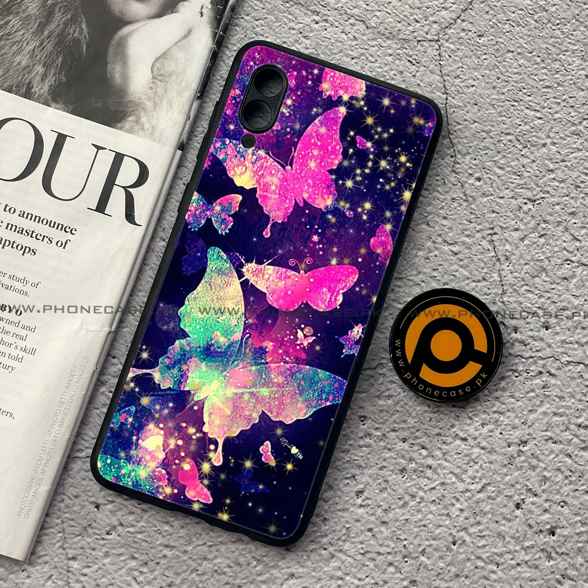 Samsung Galaxy A02 - Butterflies Design Series - Premium Printed Metal soft Bumper shock Proof Case