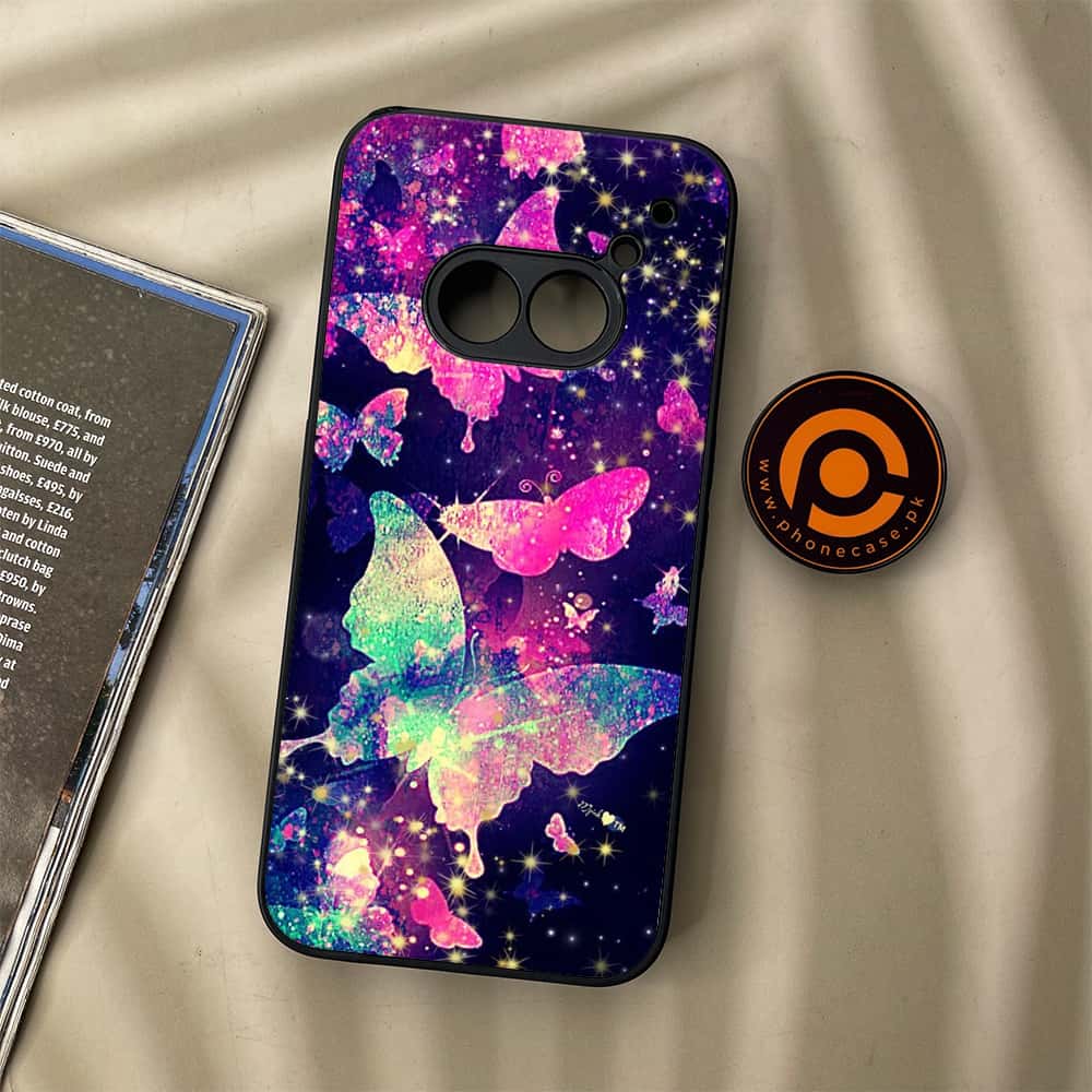 Nothing Phone (2a) - Butterflies Design Series - Premium Metal Printed soft Bumper Shock Proof Case