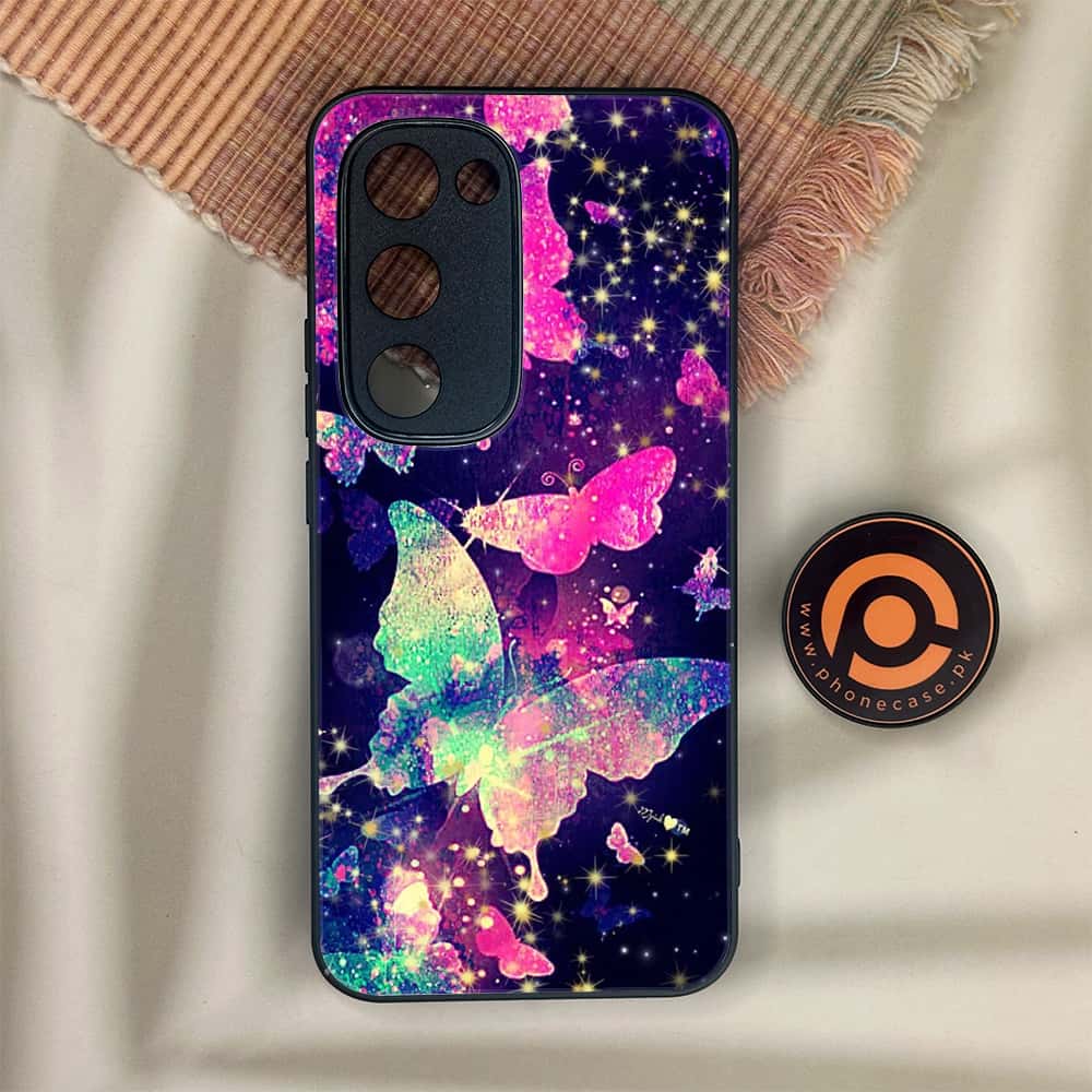 Tecno Spark 40 Pro Plus - Butterflies Design Series - Premium Metal Printed soft Bumper shock Proof Case