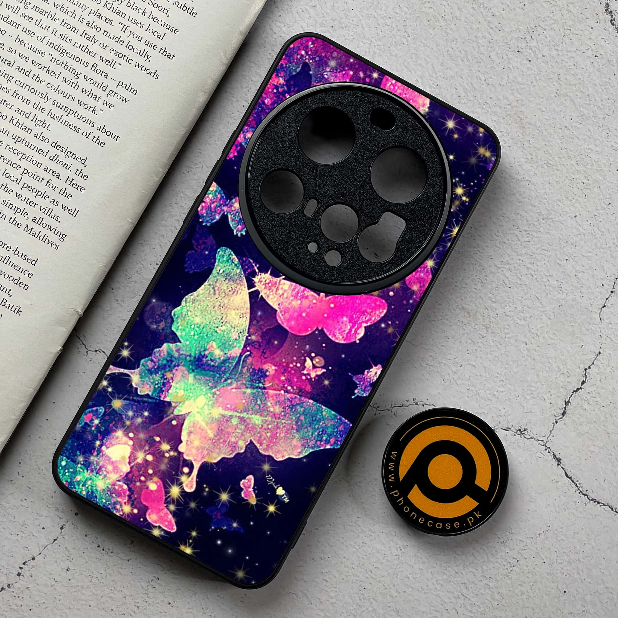 Xiaomi 15 Ultra - Butterflies Design Series - Premium Metal Printed Soft Bumper Shockproof Case