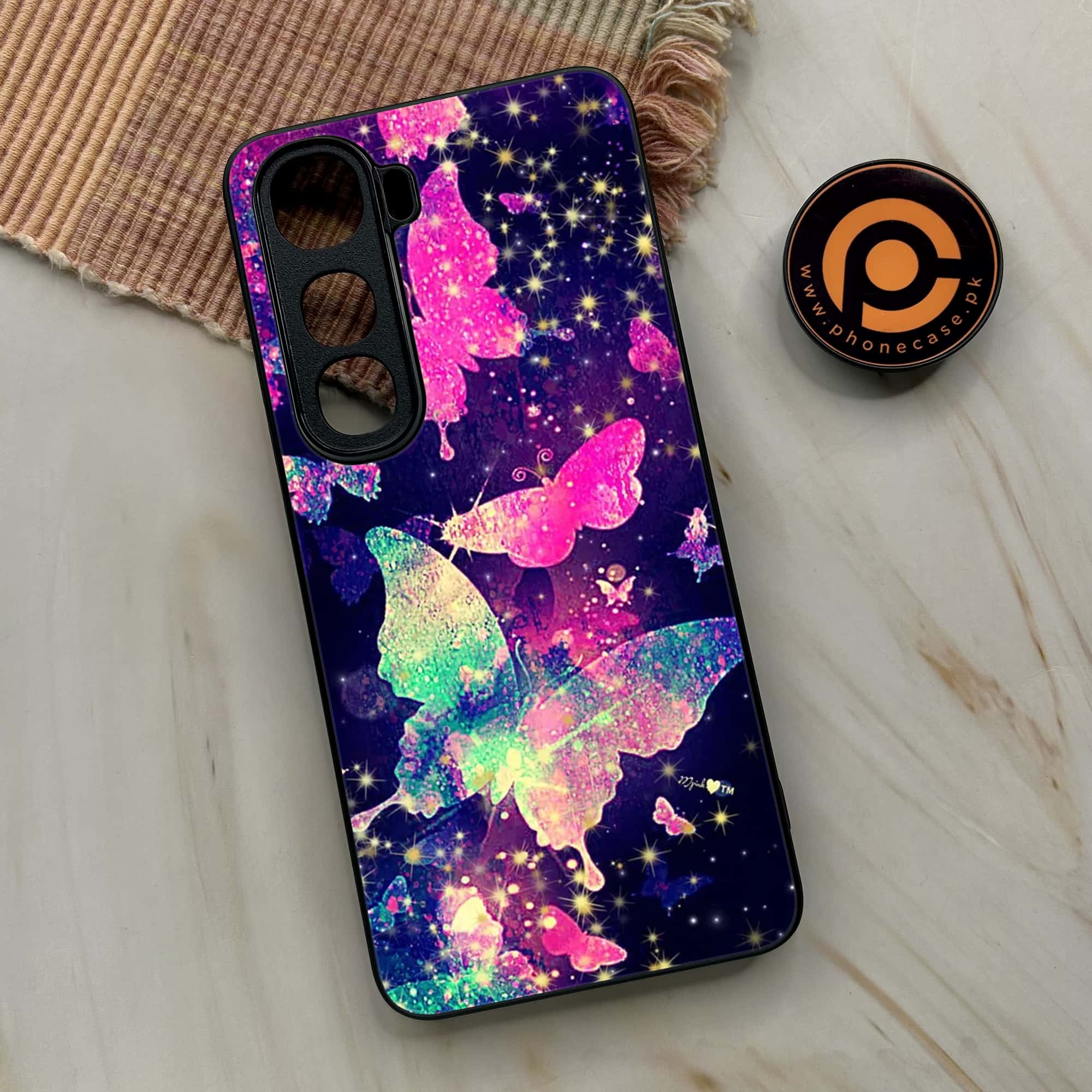 Vivo Y400 - Butterflies Design Series - Premium Metal Printed soft Bumper shock Proof Case