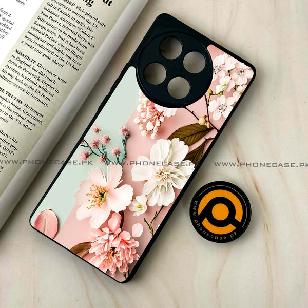 Tecno Camon 30s - Floral Series Design 10 - Premium Printed Glass soft Bumper shock Proof Case CS-22065