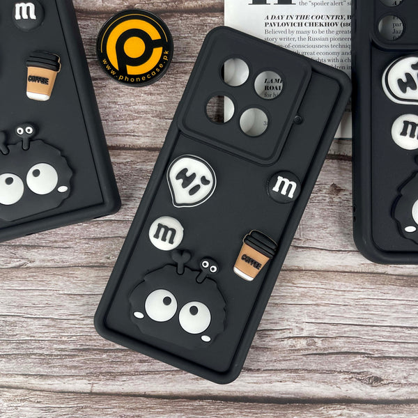 Tecno Camon 30s Cute 3D Briquette m&m icons Liquid silicon Case
