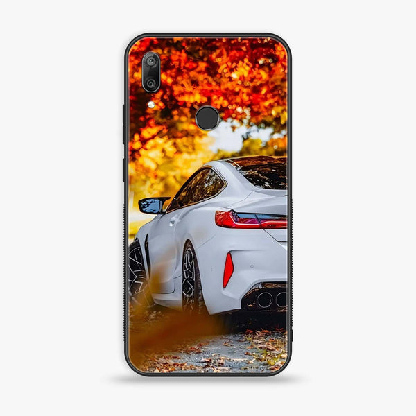 Huawei Y7 Prime (2019) - Car Premium Glossy - Premium Printed Glass soft Bumper shock Proof Case