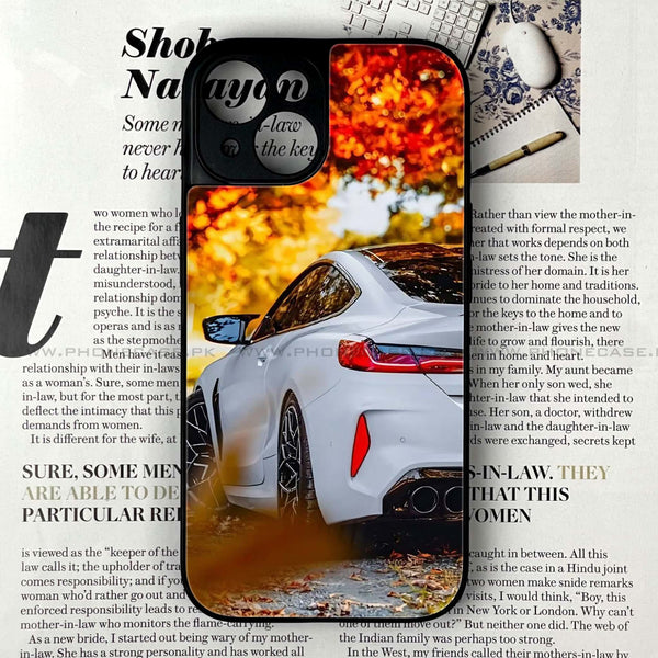 iPhone 14 - Car Premium Glossy - Premium Printed Glass soft Bumper shock Proof Case