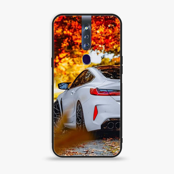 Oppo F11 Pro - Car Premium Glossy - Premium Printed Glass soft Bumper shock Proof Case